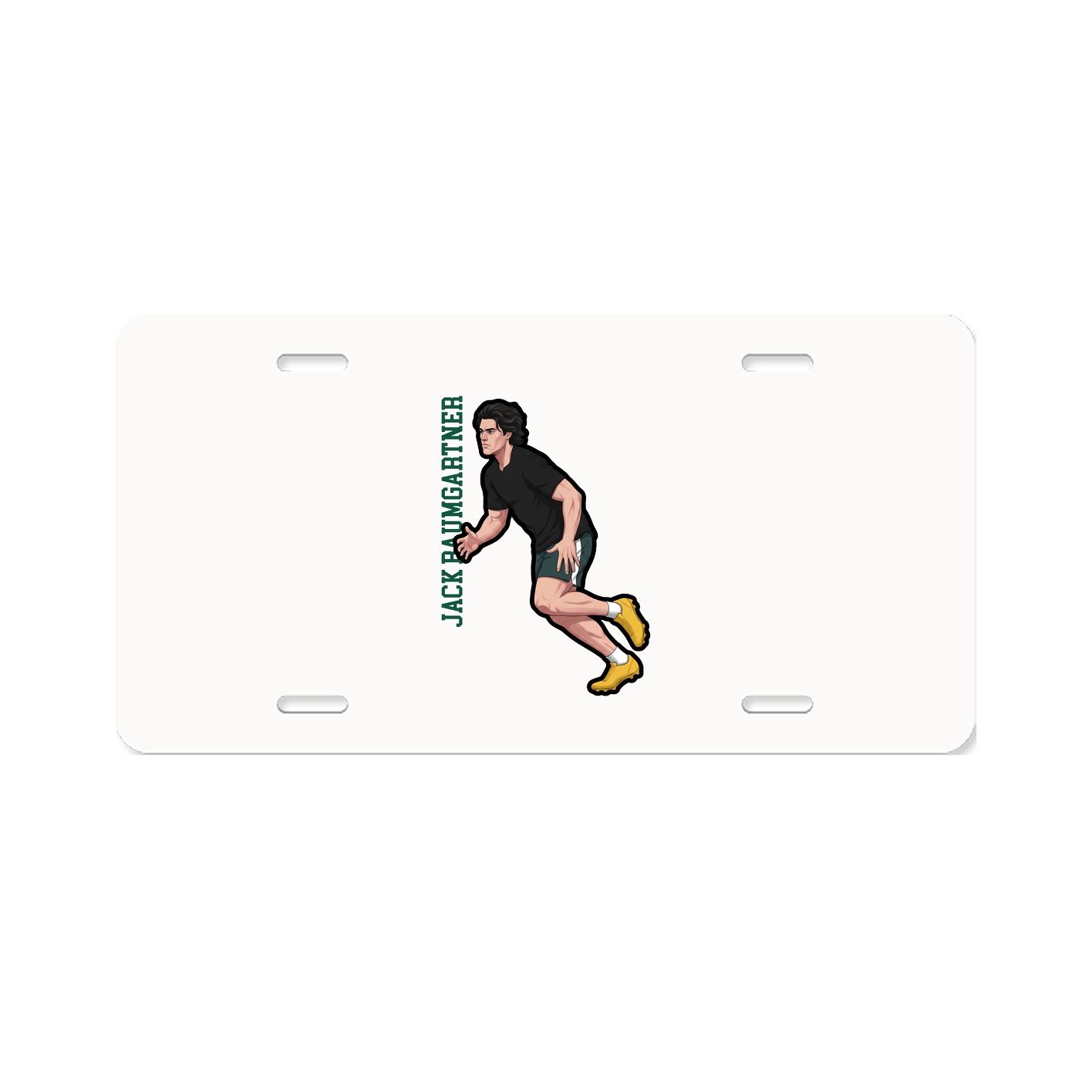 License Plate — Name Vertical in Classic
