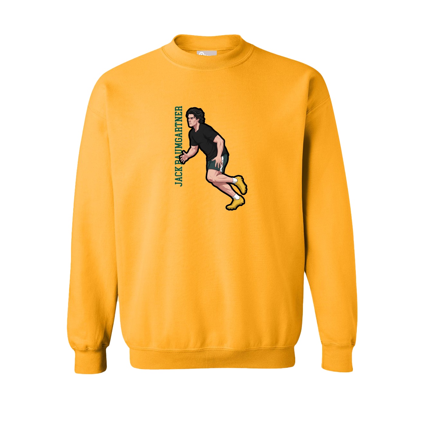 Fleece Crew — Name Vertical in Gold