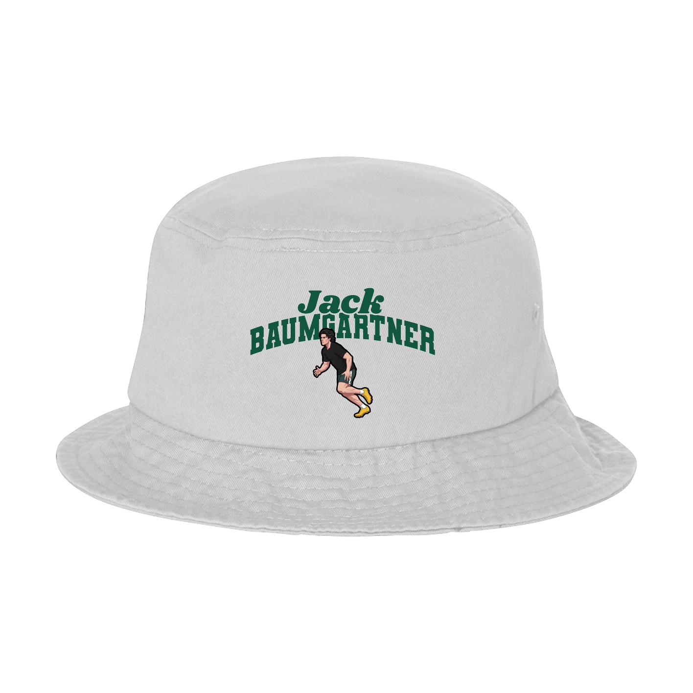 Bucket Cap — Signature Arch in White
