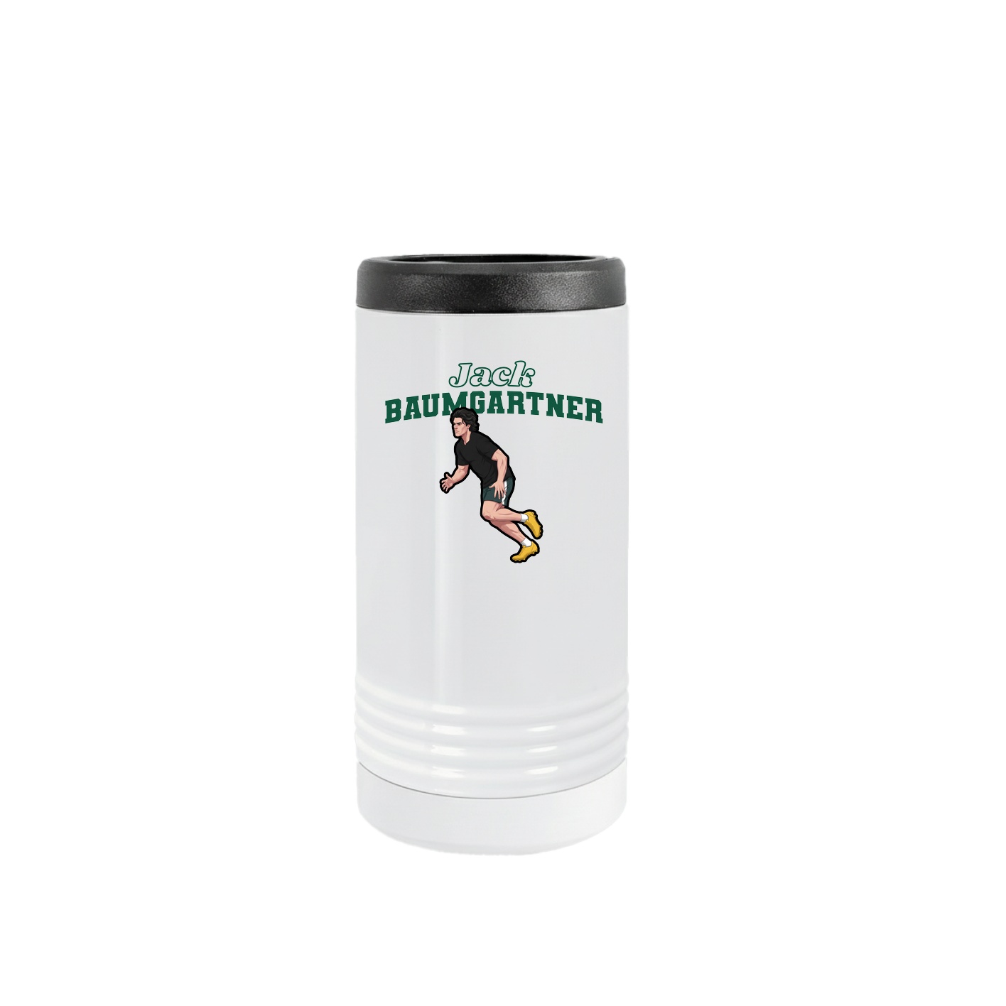 Slim Beverage Holder — Name Arch in White