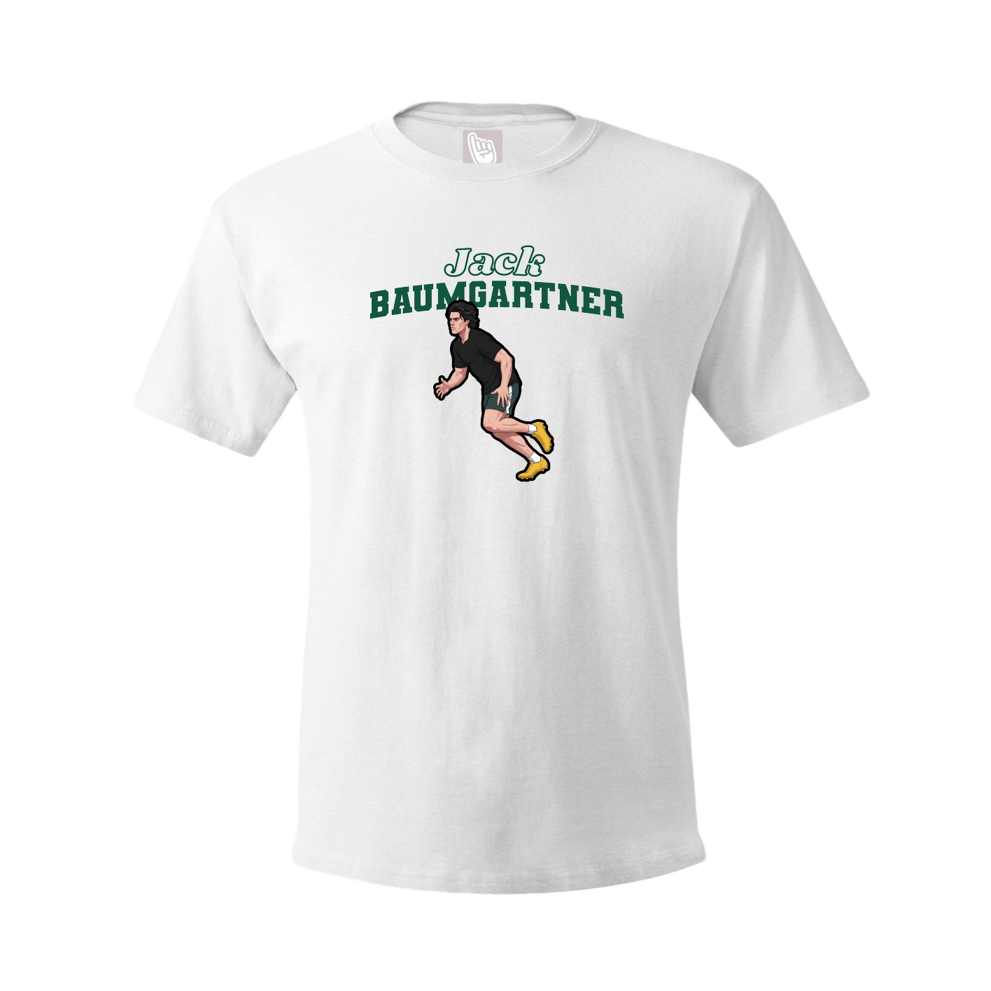 Youth Tee — Name Arch in White