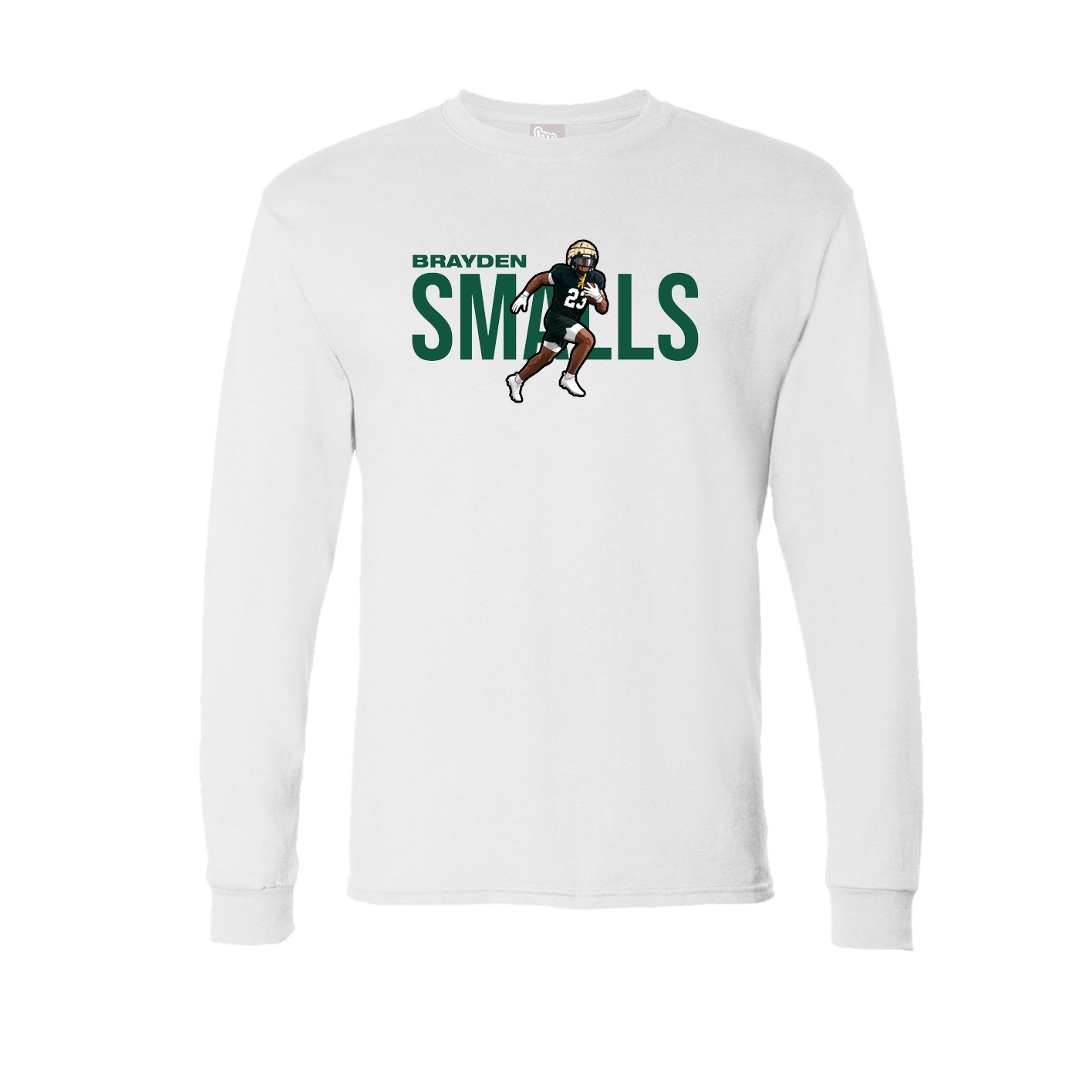 Long Sleeve Tee — Player Name in White