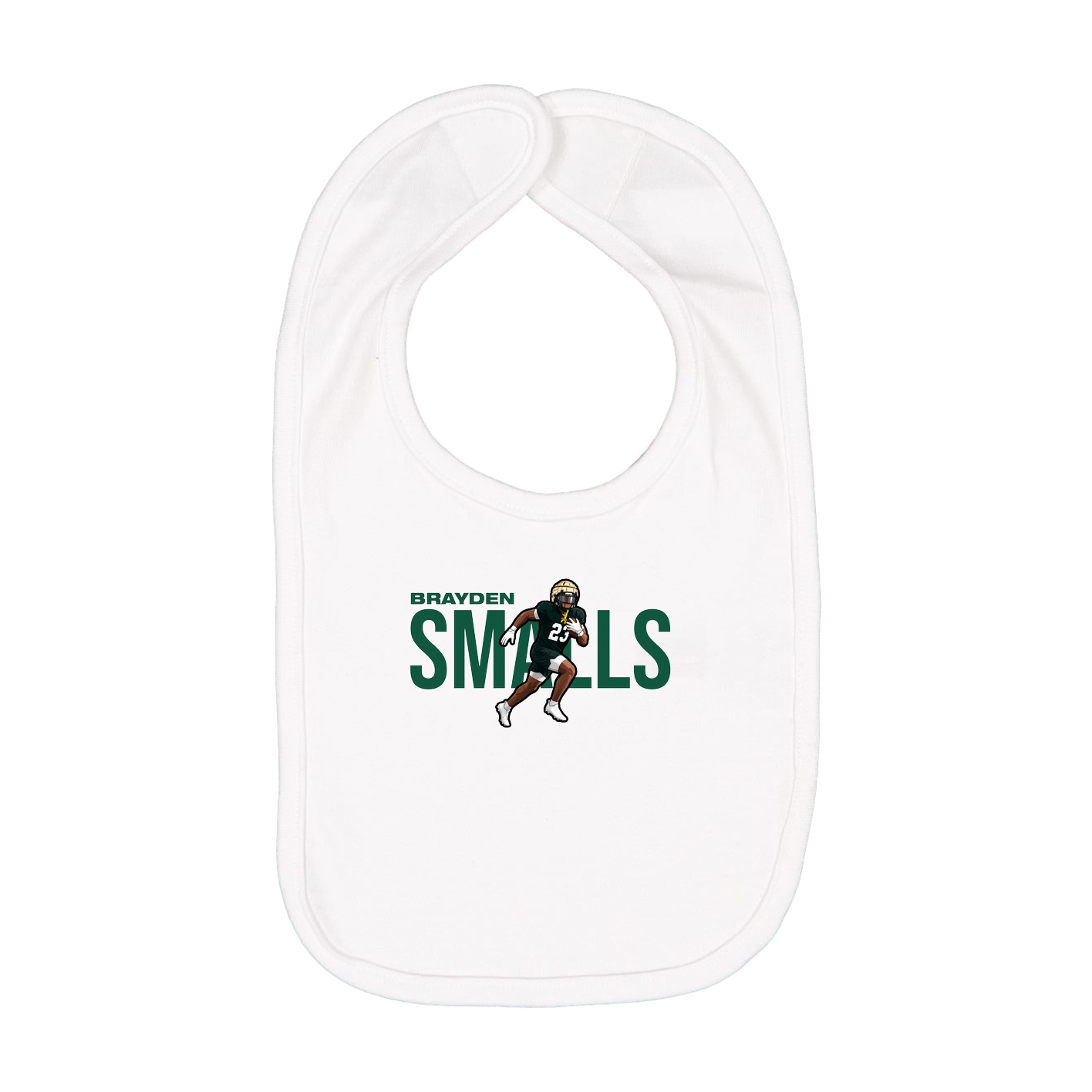 Infant Bib — Player Name in White