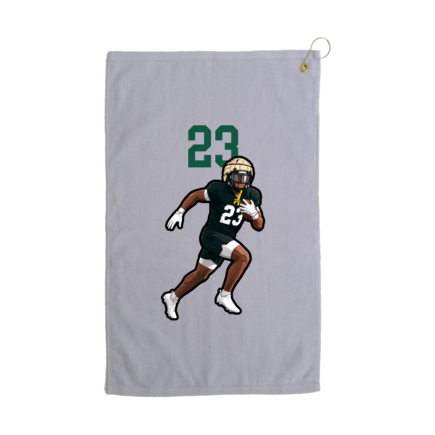 Golf Towel — Number Top in Grey