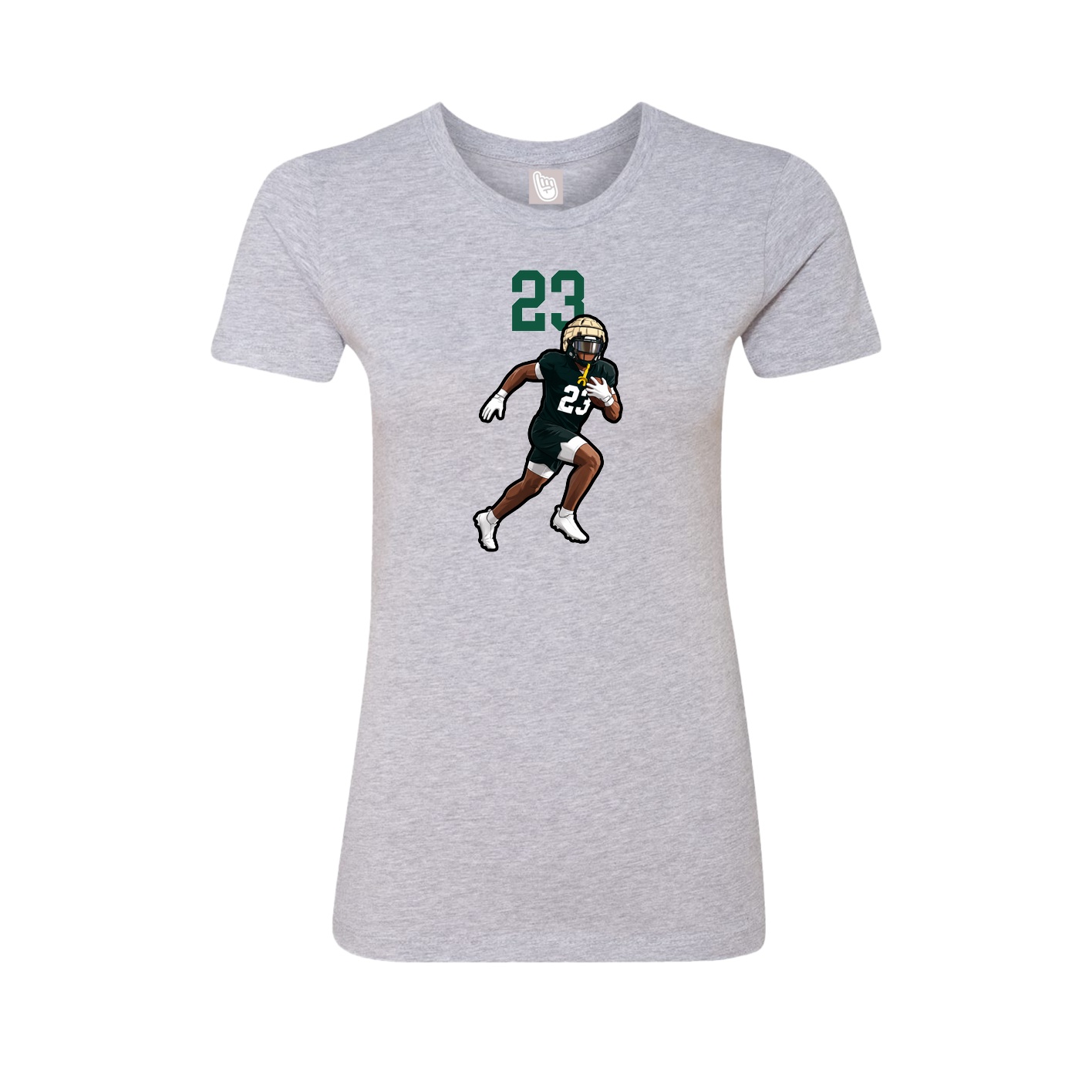 Fitted Women's Tee — Number Top in Grey
