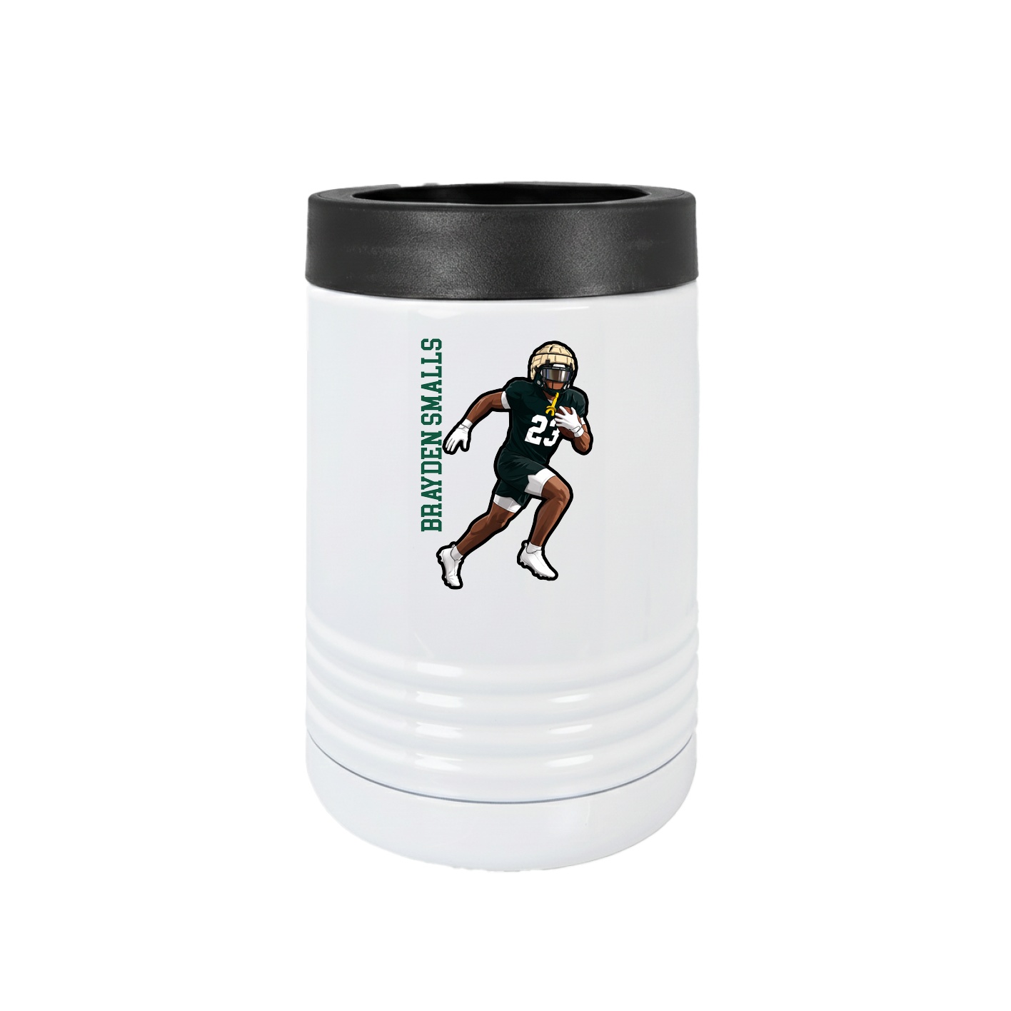 Beverage Holder — Name Vertical in White