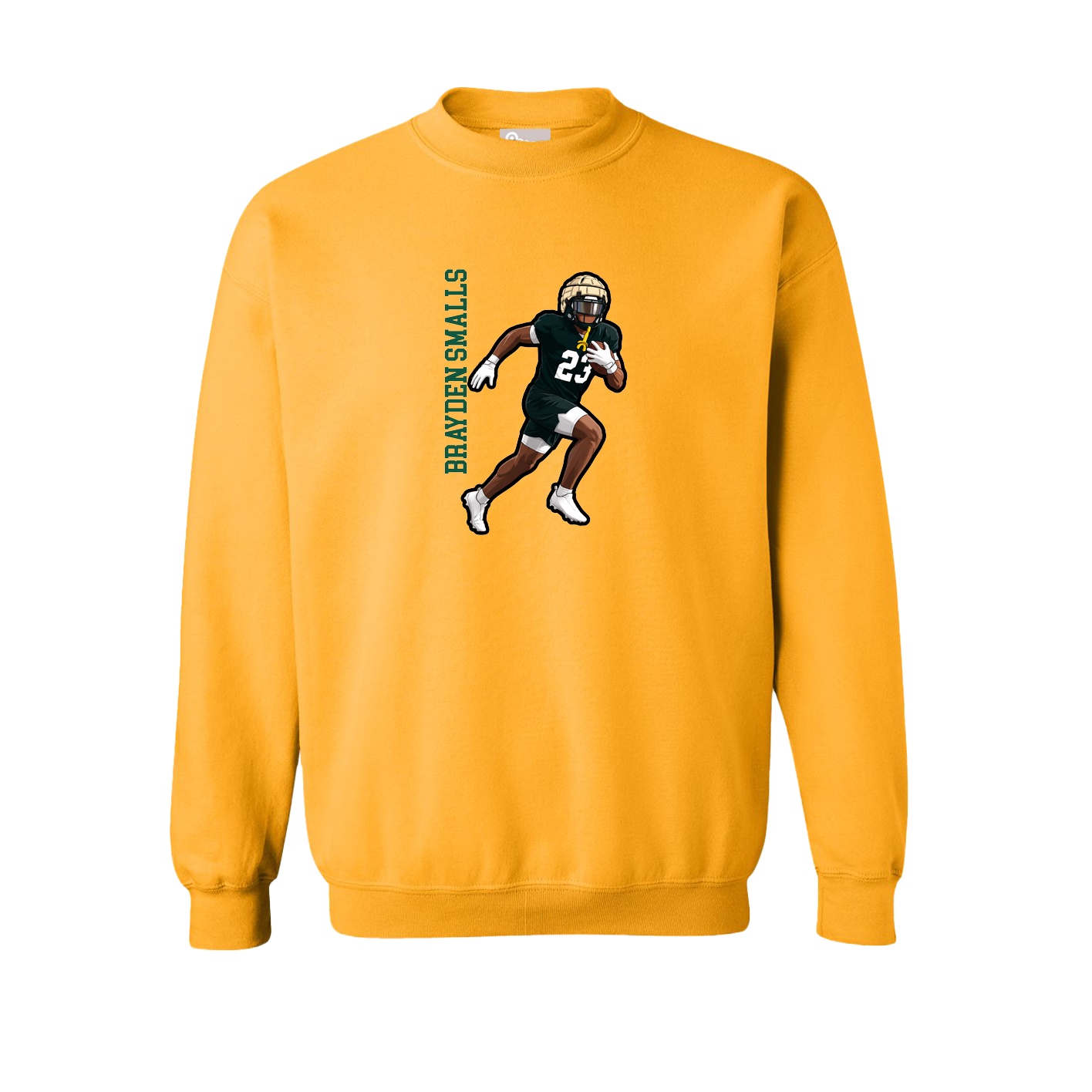 Fleece Crew — Name Vertical in Gold