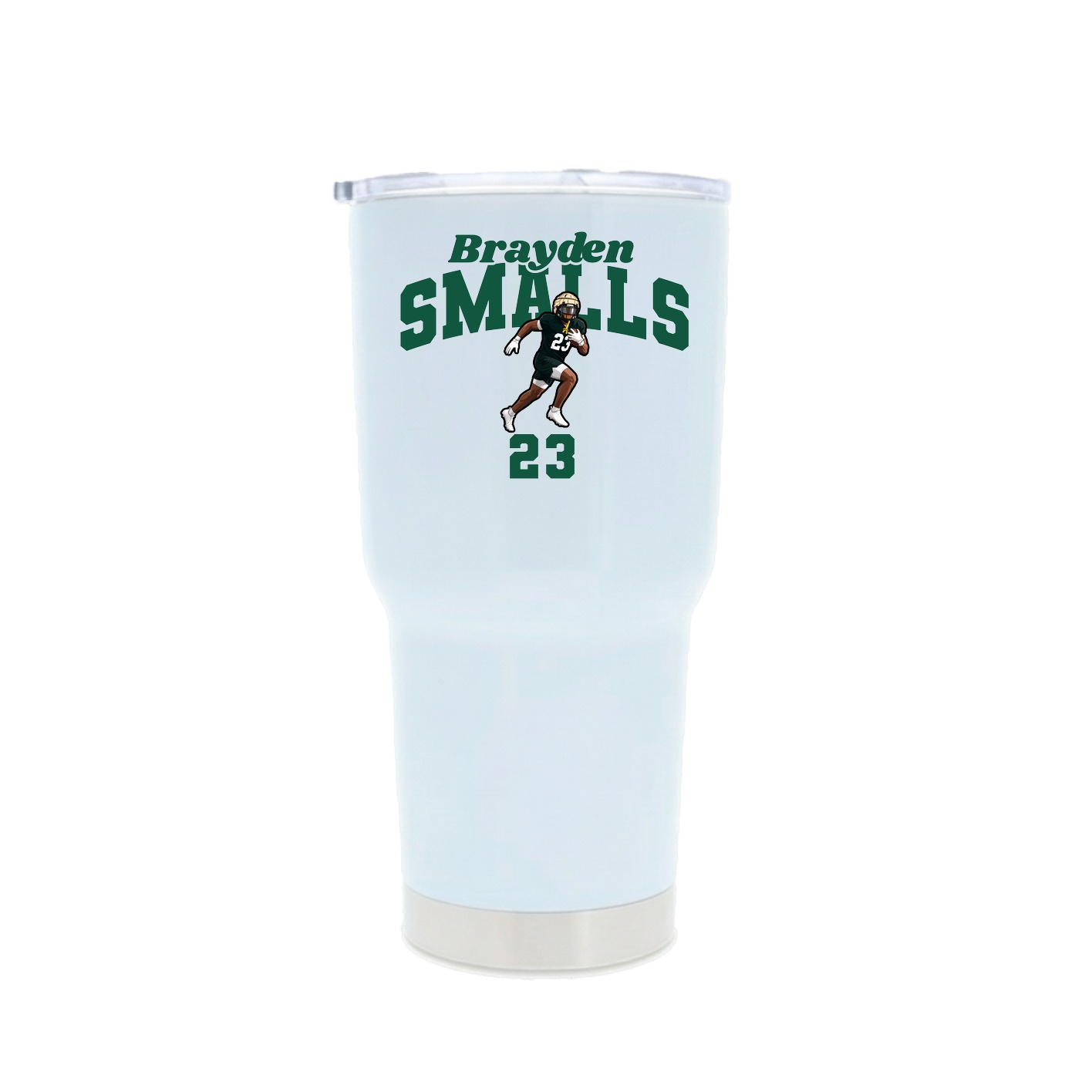 30oz Stainless Steel Tumbler — Signature Arch in White