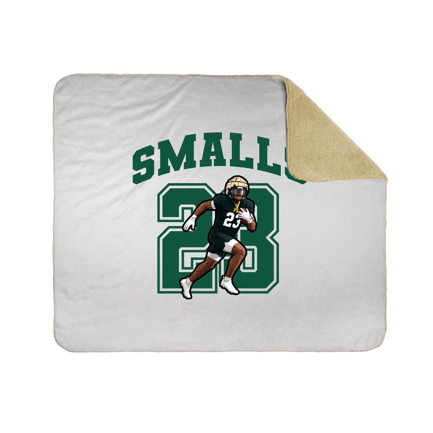 Throw Blanket — Number in White