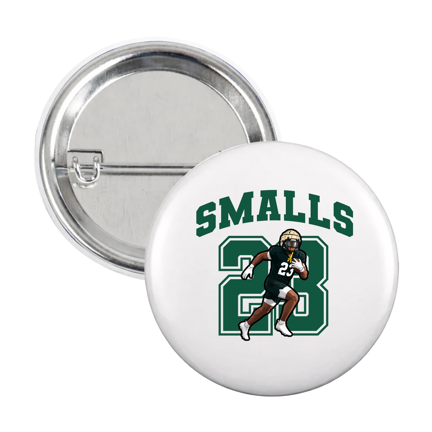 Game Day Button — Number in White