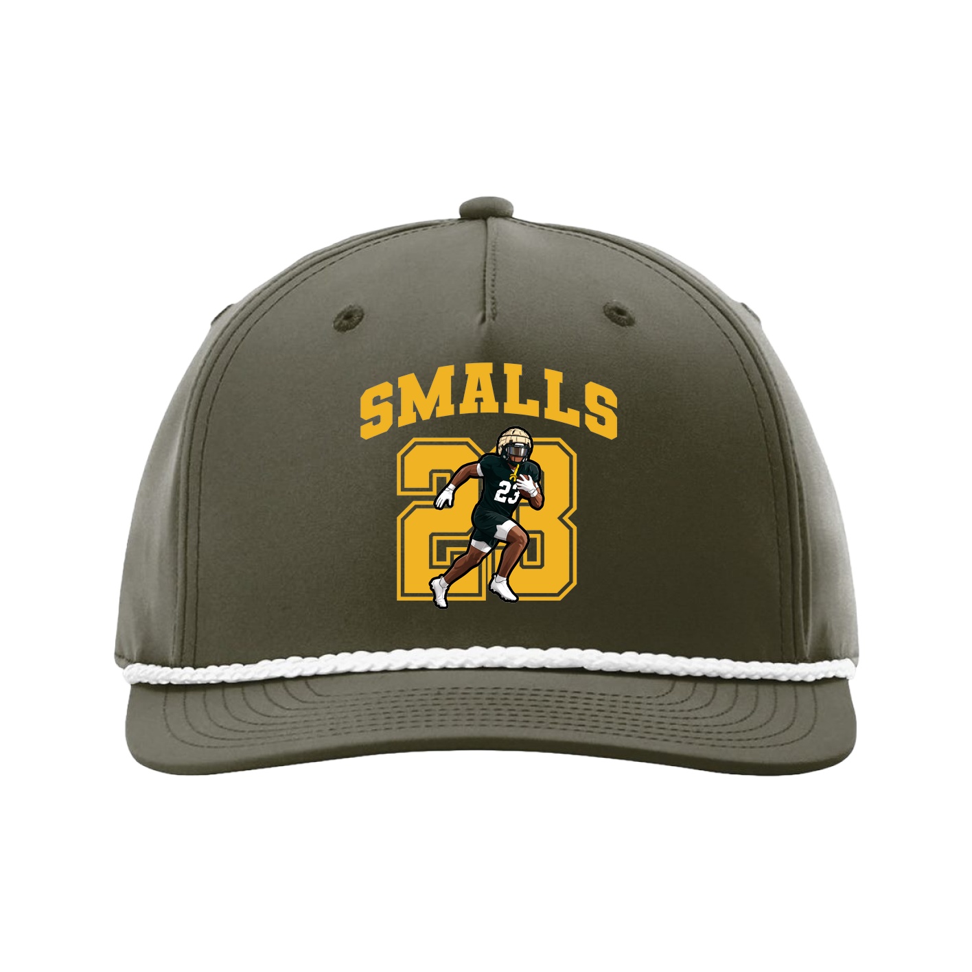 Five-Panel Classic Rope Cap — Number in Green