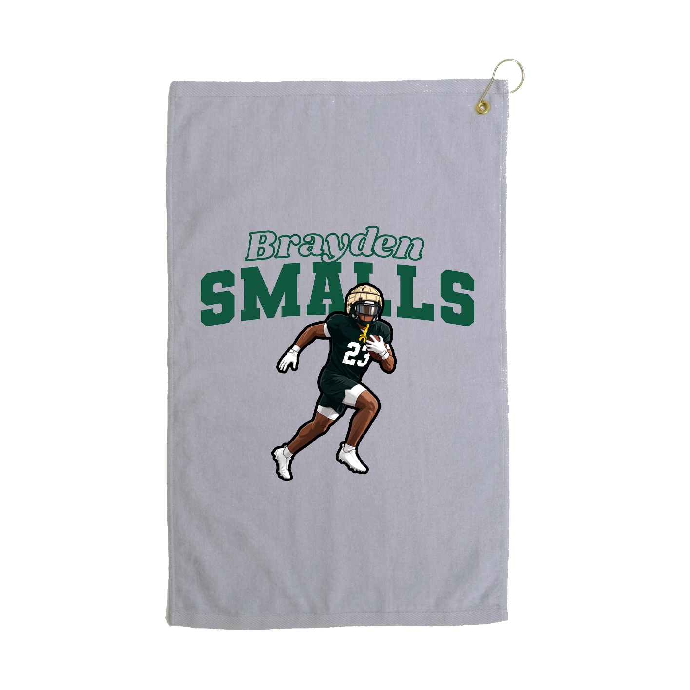 Golf Towel — Name Arch in Grey