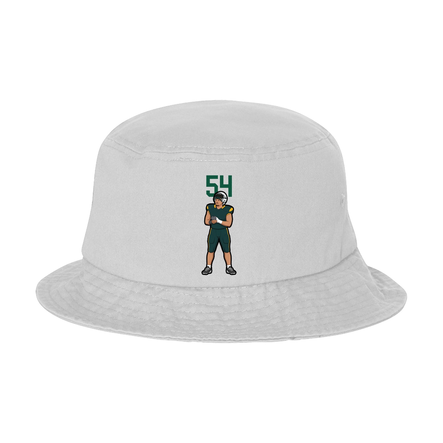 Bucket Cap — Number Top in White