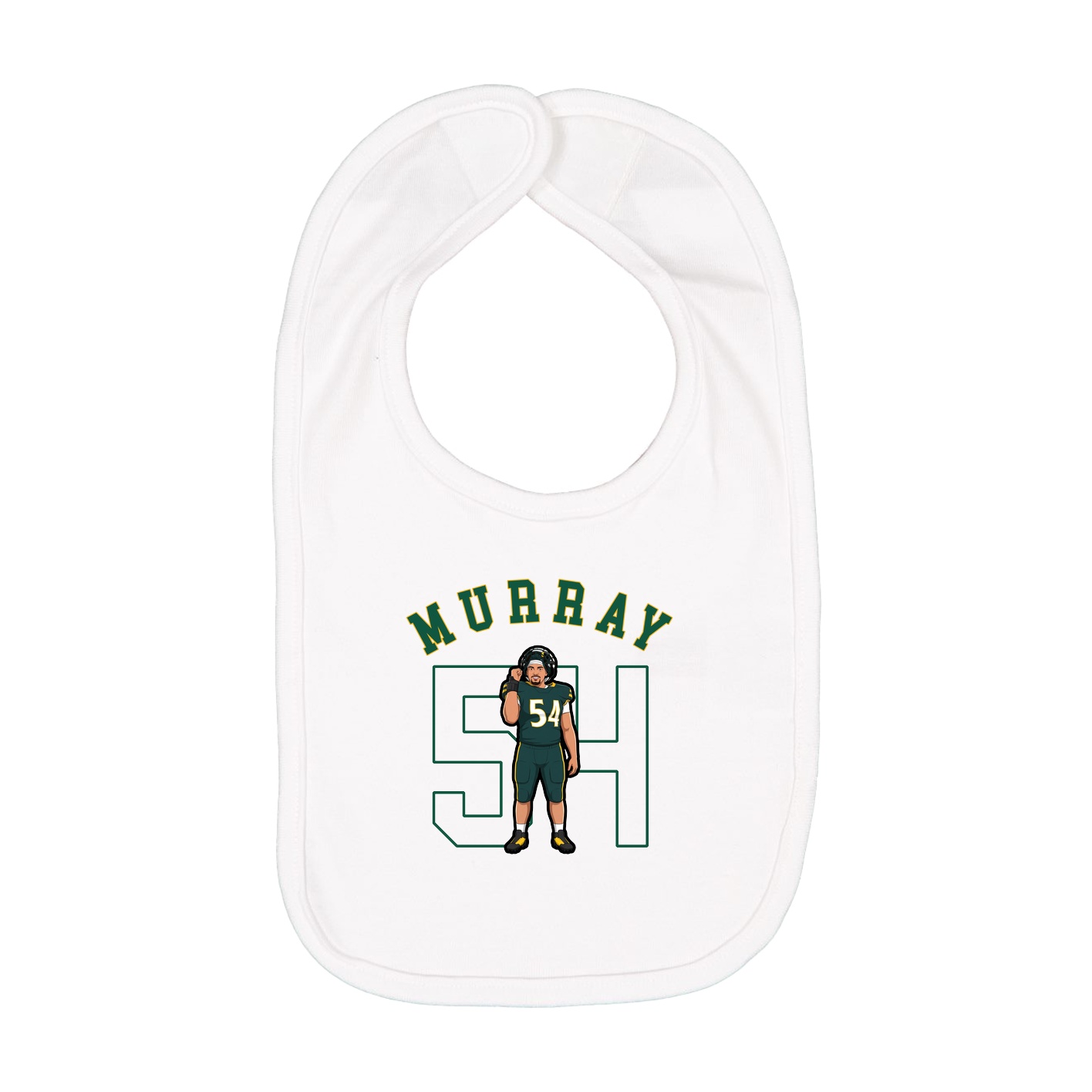 Infant Bib — Shirsey Arch in White