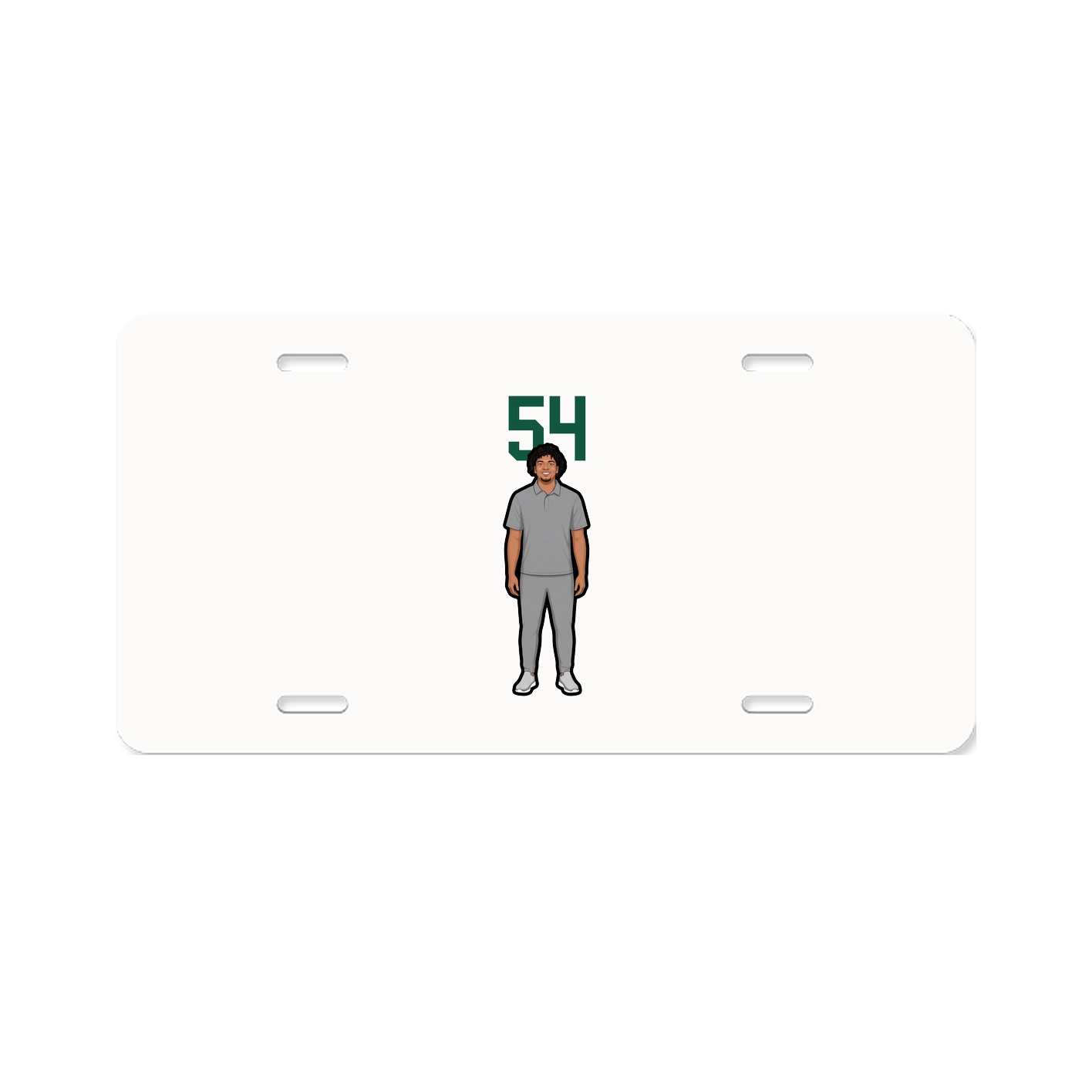 License Plate — Number Top in Classic