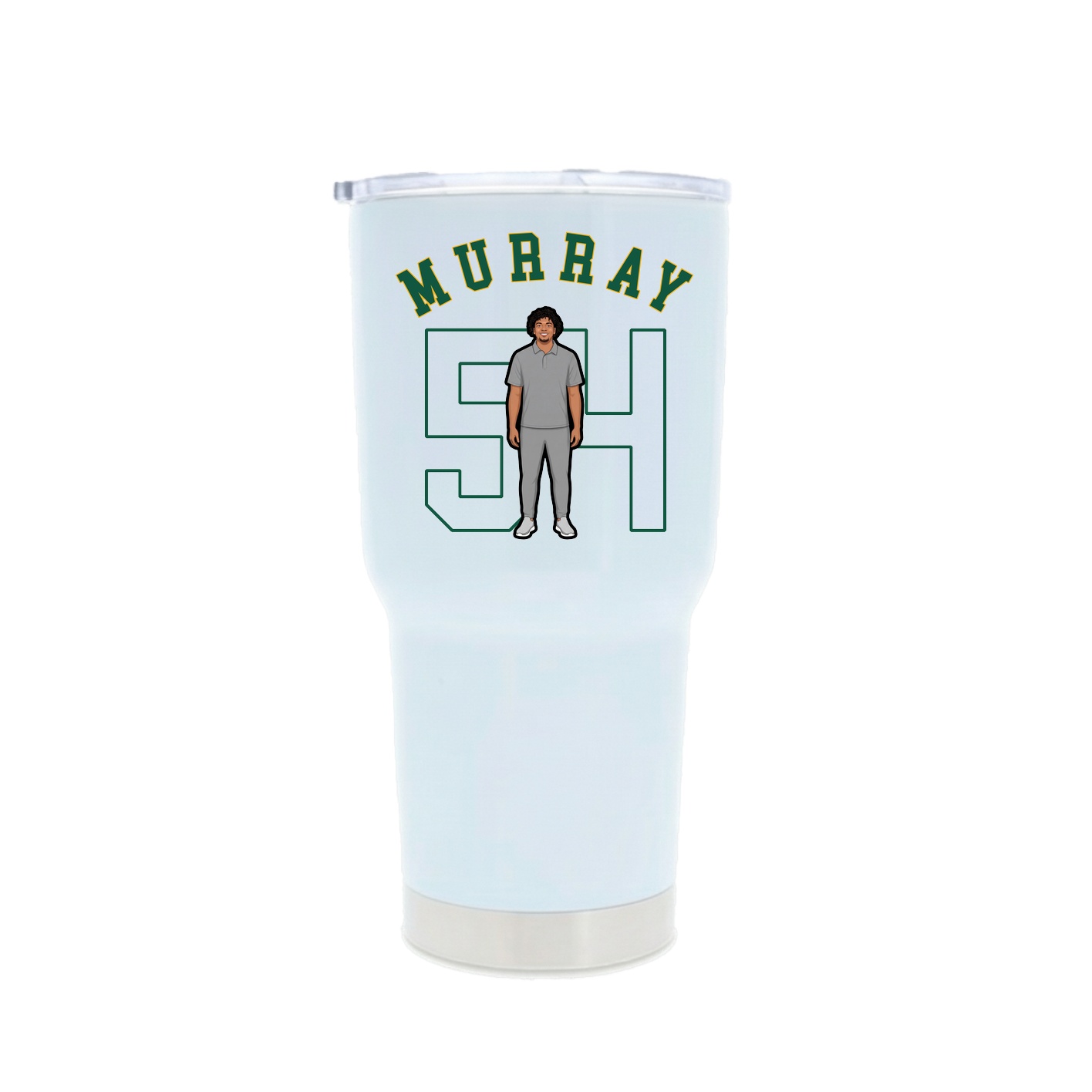 30oz Stainless Steel Tumbler — Shirsey Arch in White