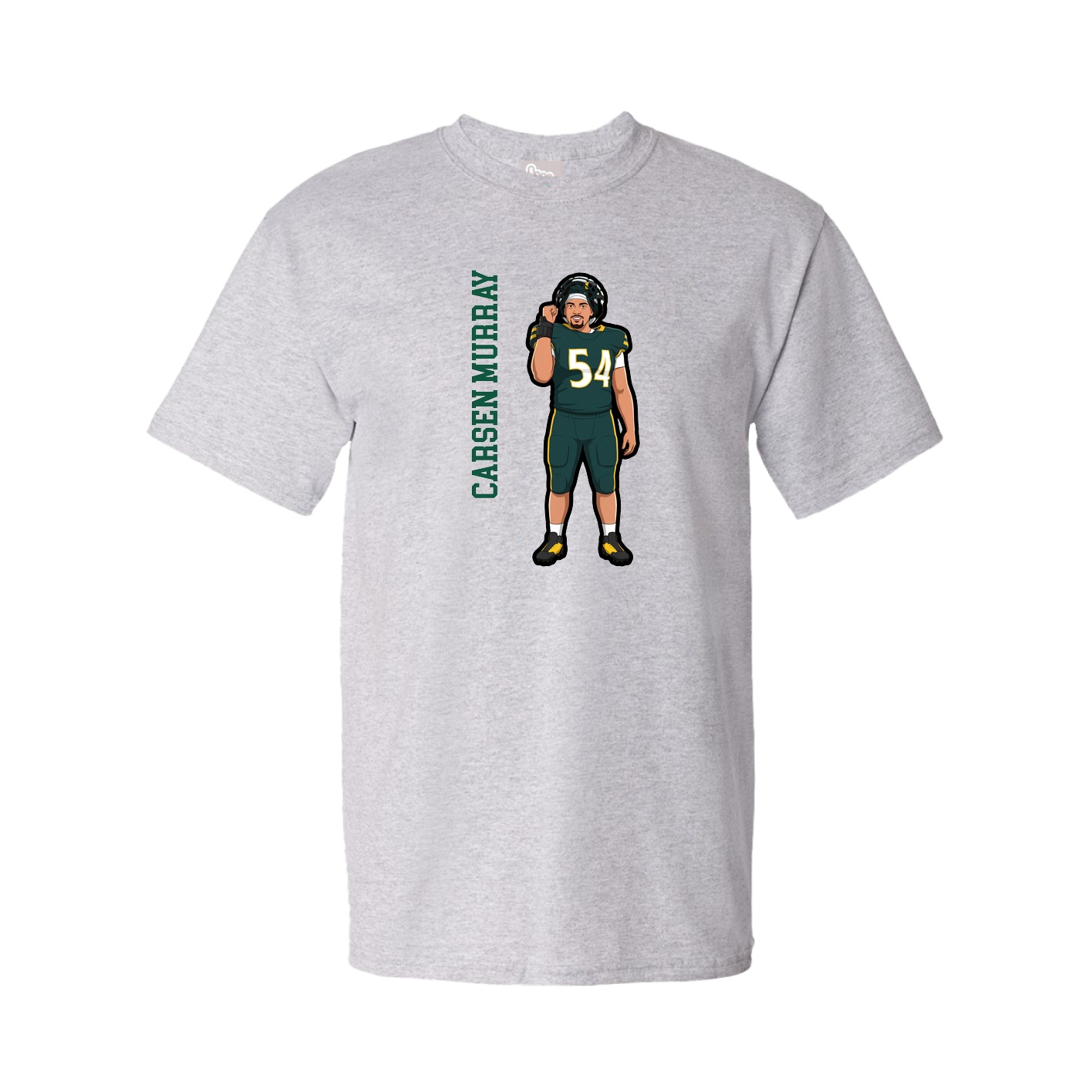 Tee — Name Vertical in Grey