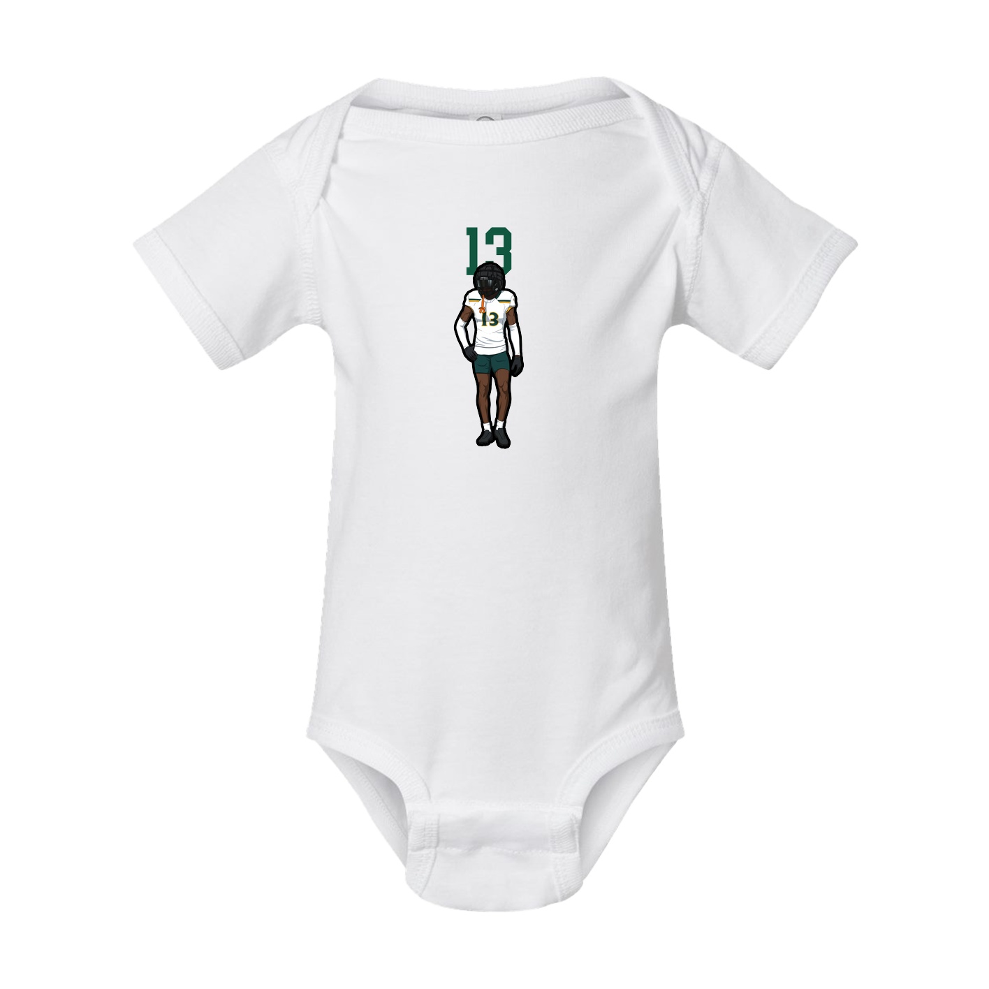 Baby Onesie — Number Top in White