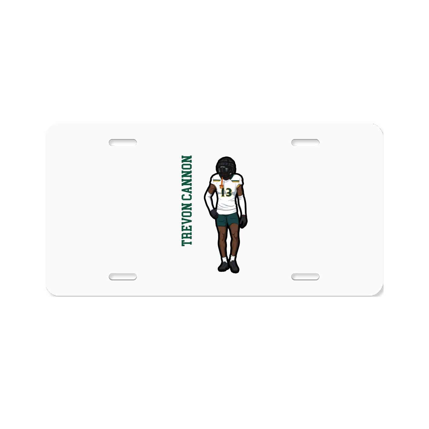 License Plate — Name Vertical in Classic
