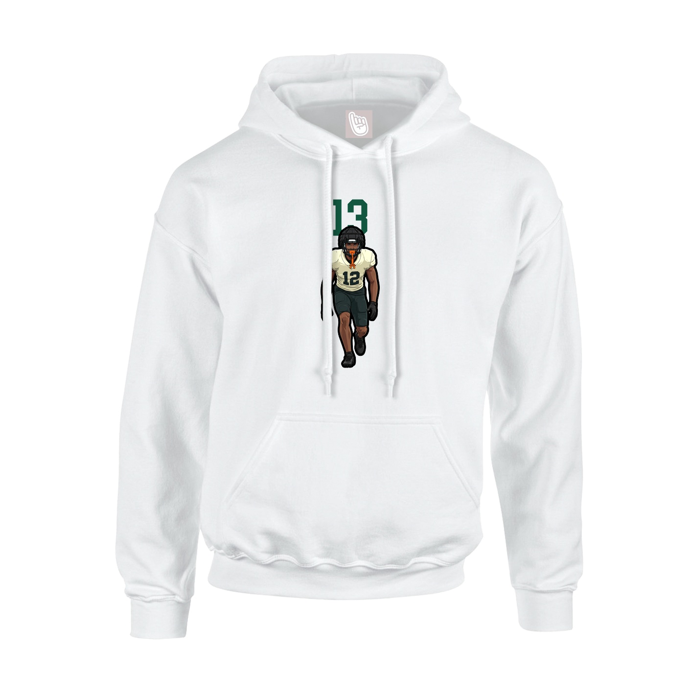 Hoodie — Number Top in White