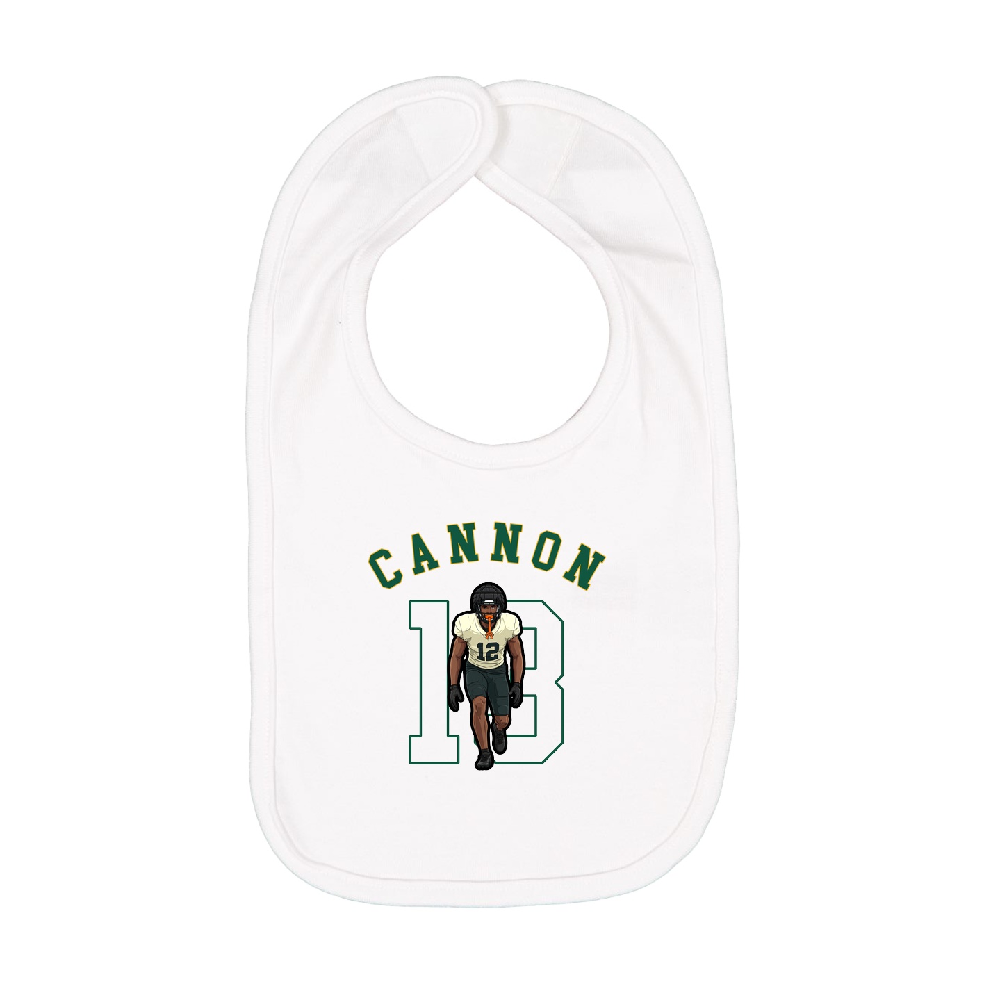 Infant Bib — Shirsey Arch in White