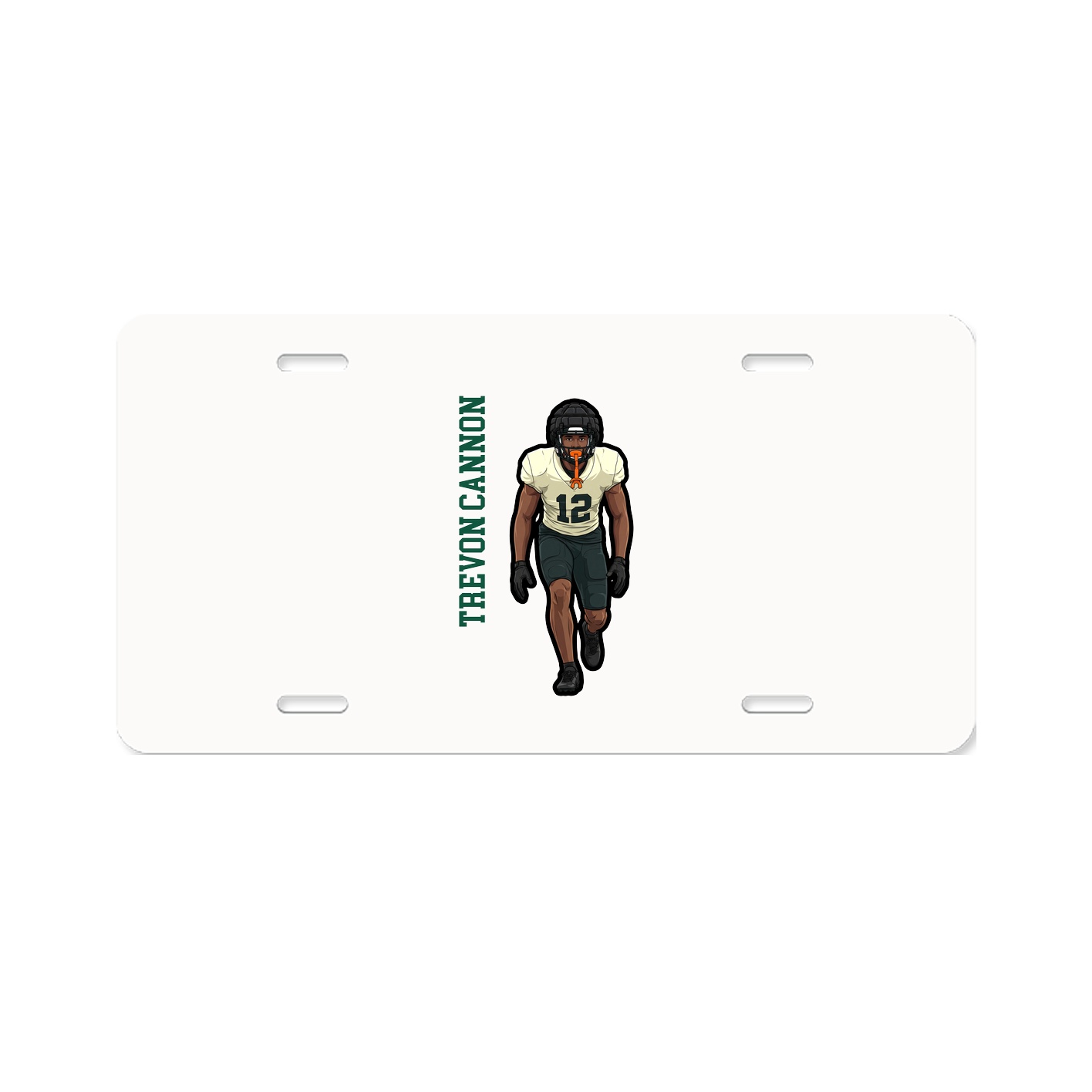 License Plate — Name Vertical in Classic