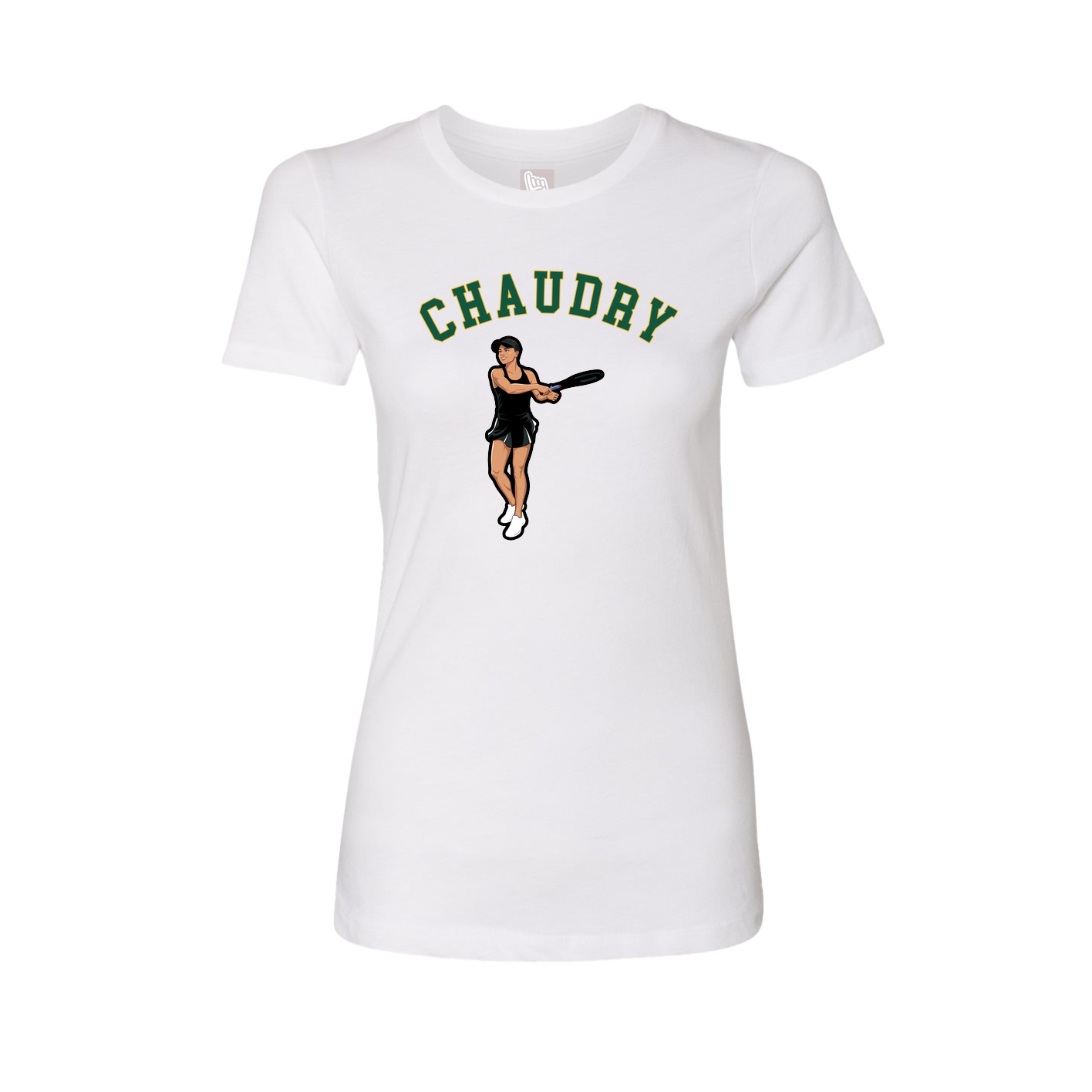 Fitted Women's Tee — Shirsey Arch in White