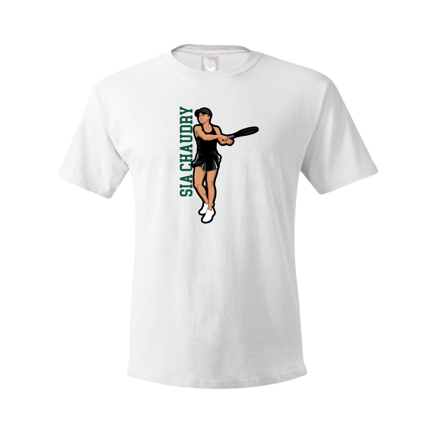Youth Tee — Name Vertical in White