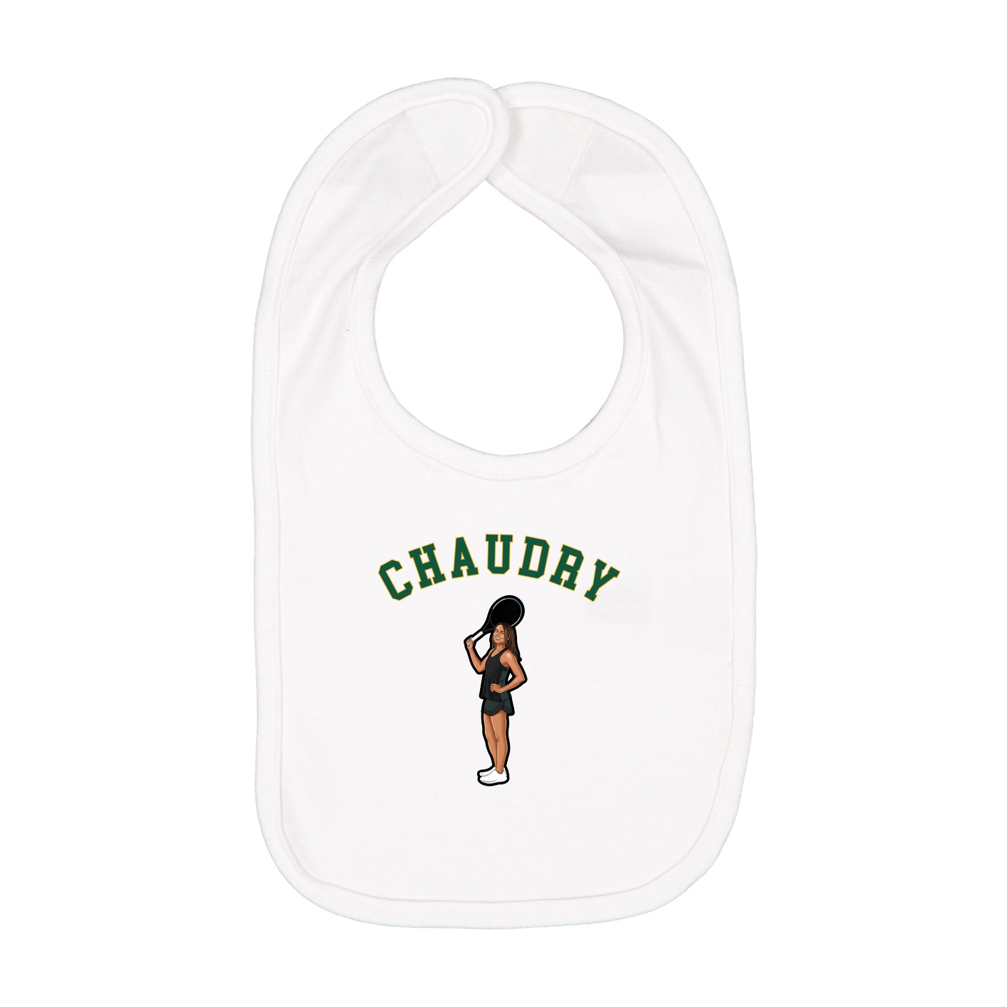 Infant Bib — Shirsey Arch in White