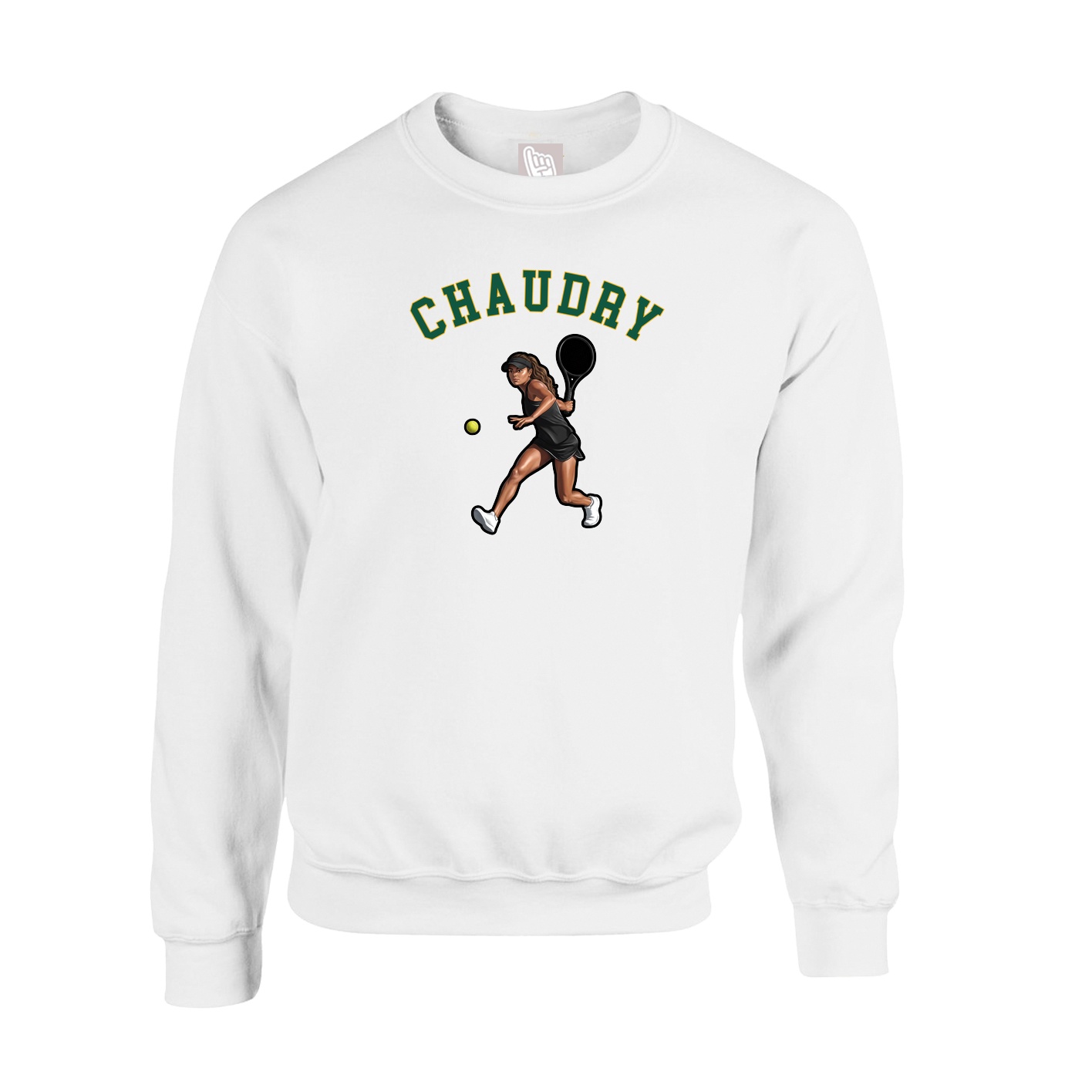 Fleece Crew — Shirsey Arch in White
