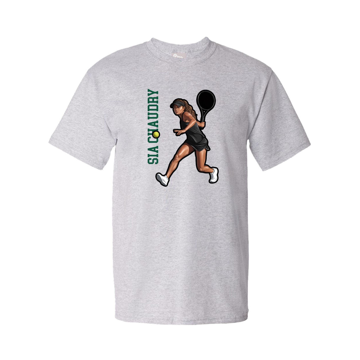 Youth Tee — Name Vertical in Grey