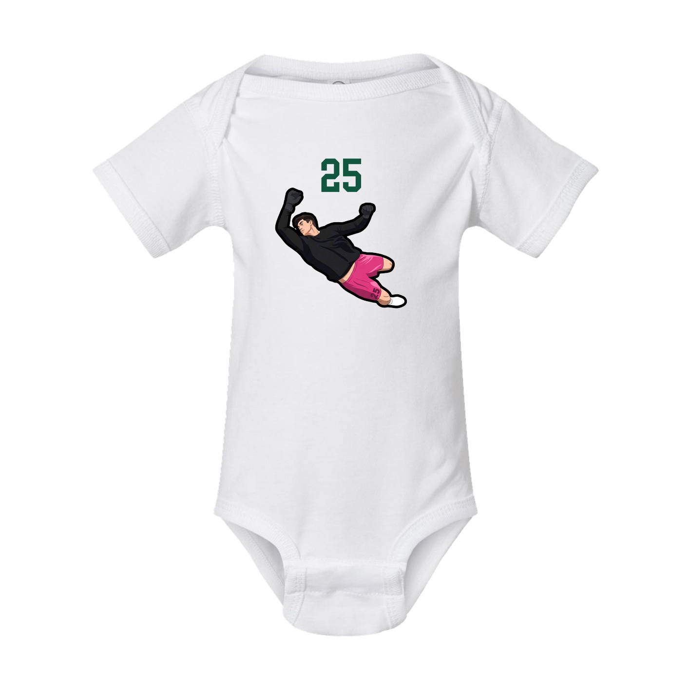 Baby Onesie — Number Top in White