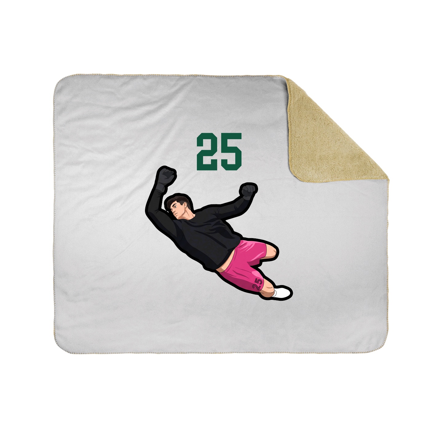 Throw Blanket — Number Top in White