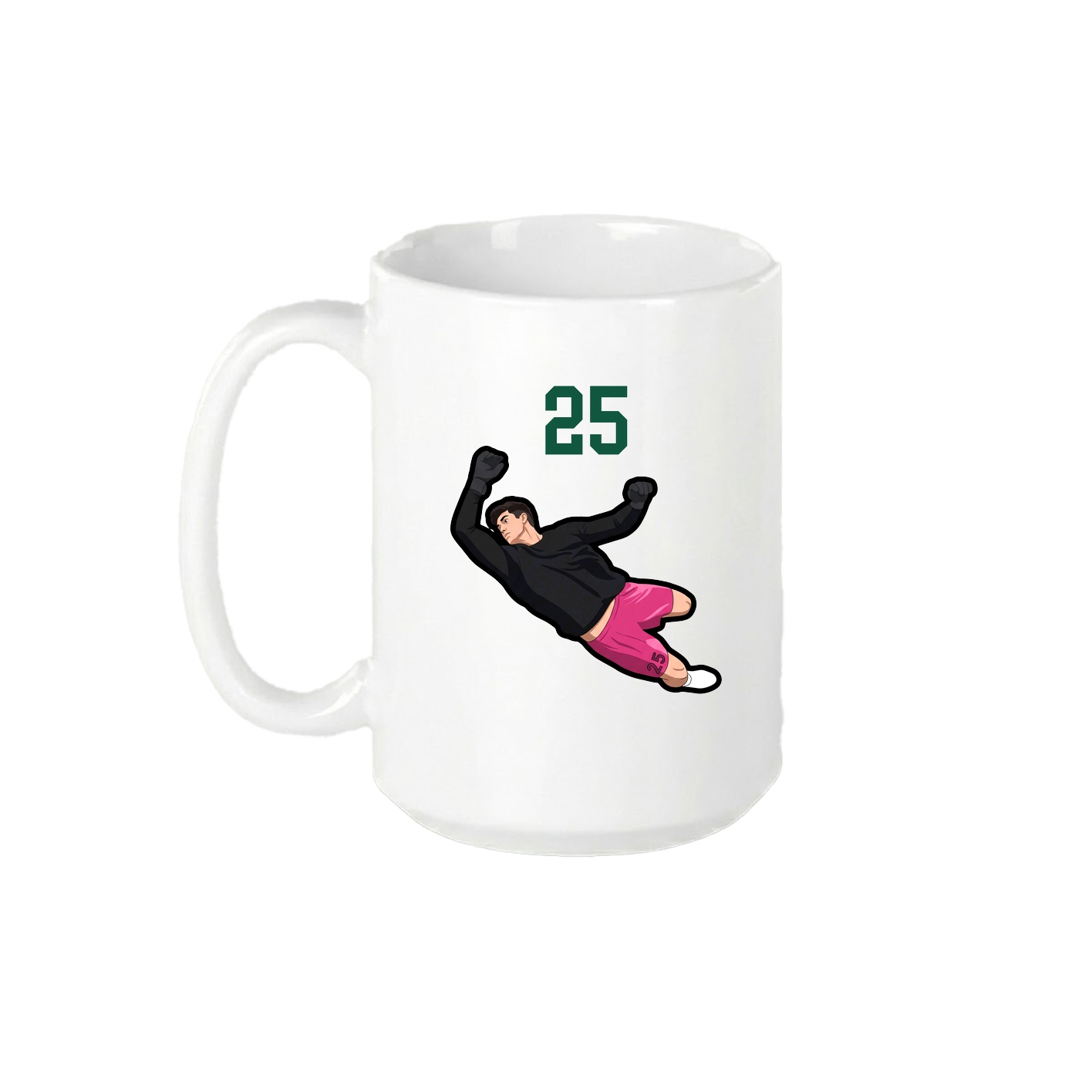 15oz Coffee Mug — Number Top in White
