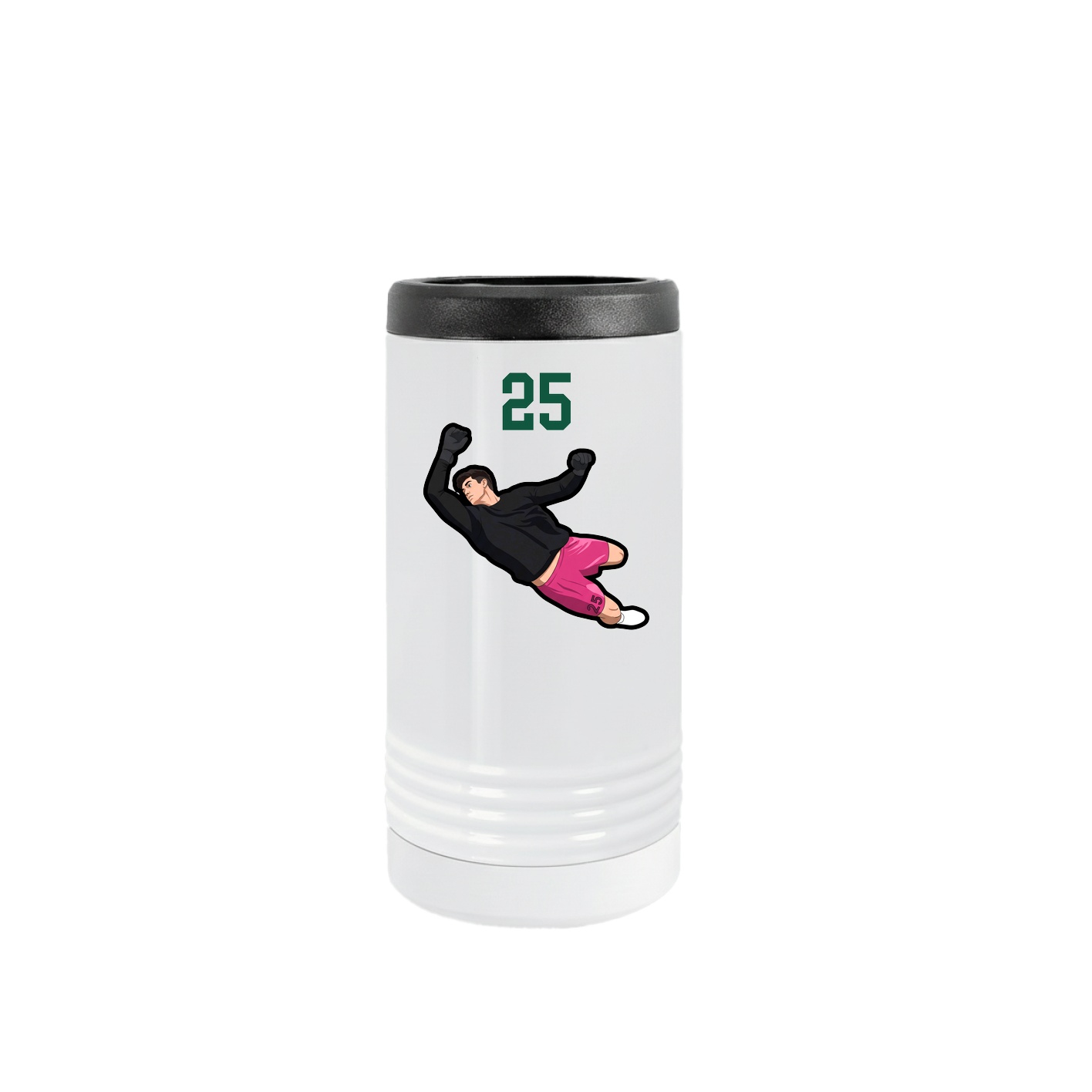 Slim Beverage Holder — Number Top in White