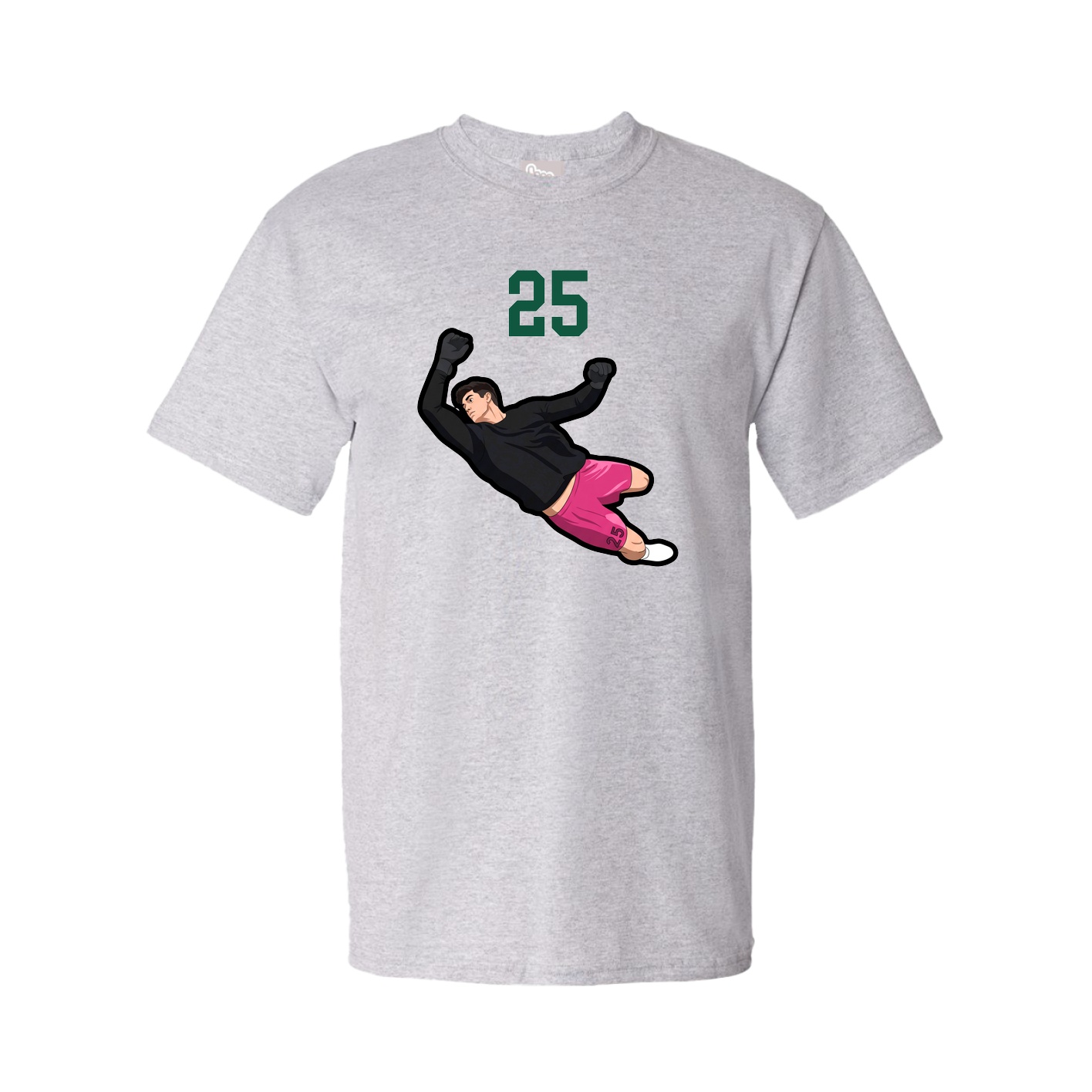 Youth Tee — Number Top in Grey