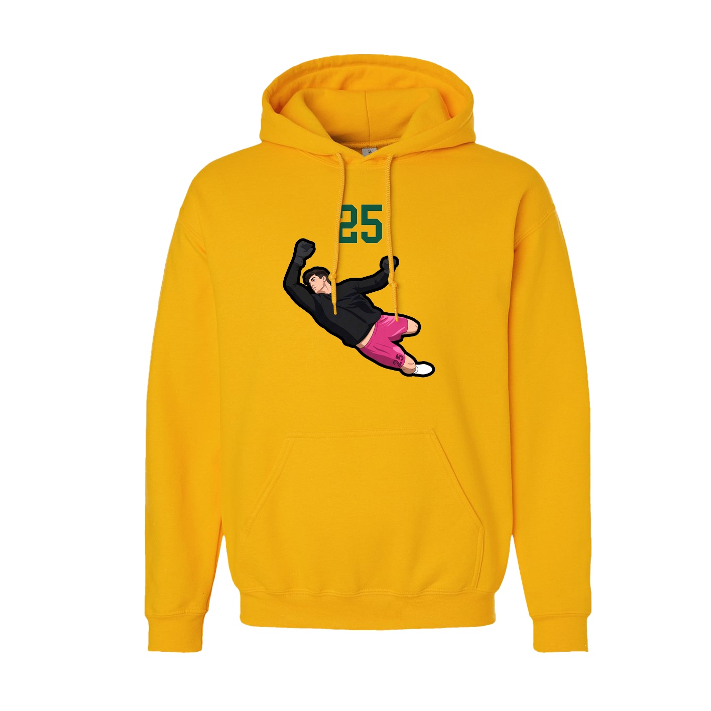 Hoodie — Number Top in Gold