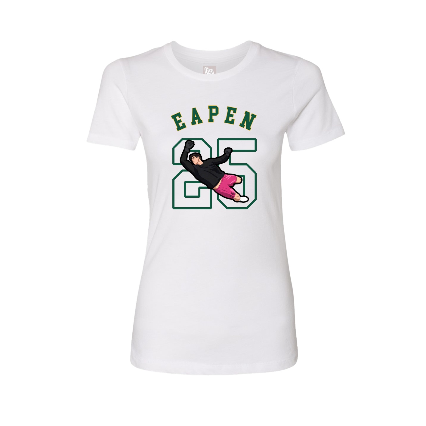 Fitted Women's Tee — Shirsey Arch in White