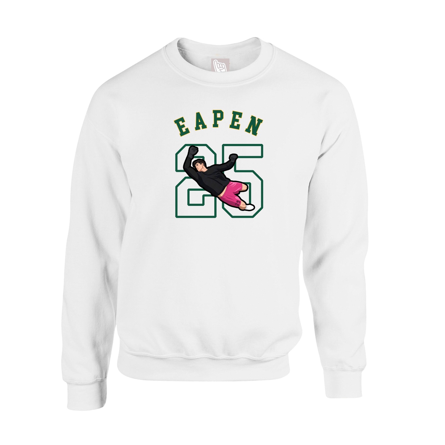 Fleece Crew — Shirsey Arch in White
