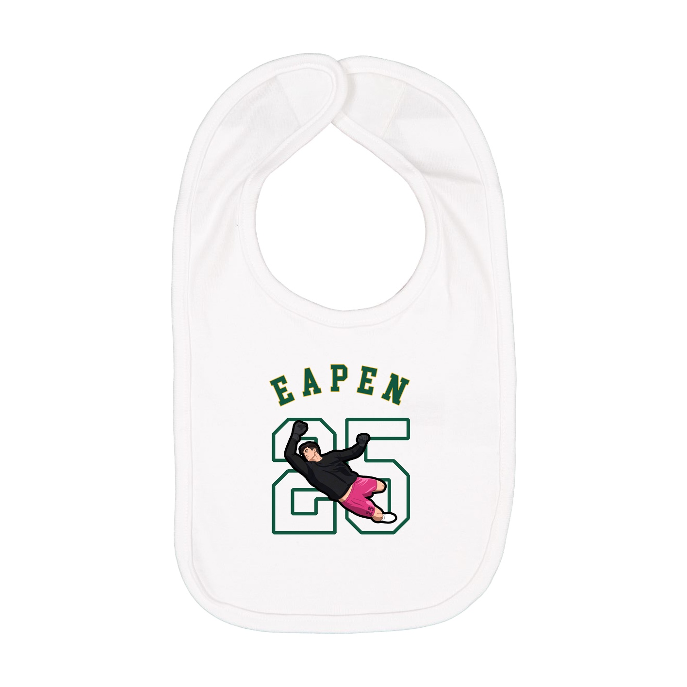 Infant Bib — Shirsey Arch in White