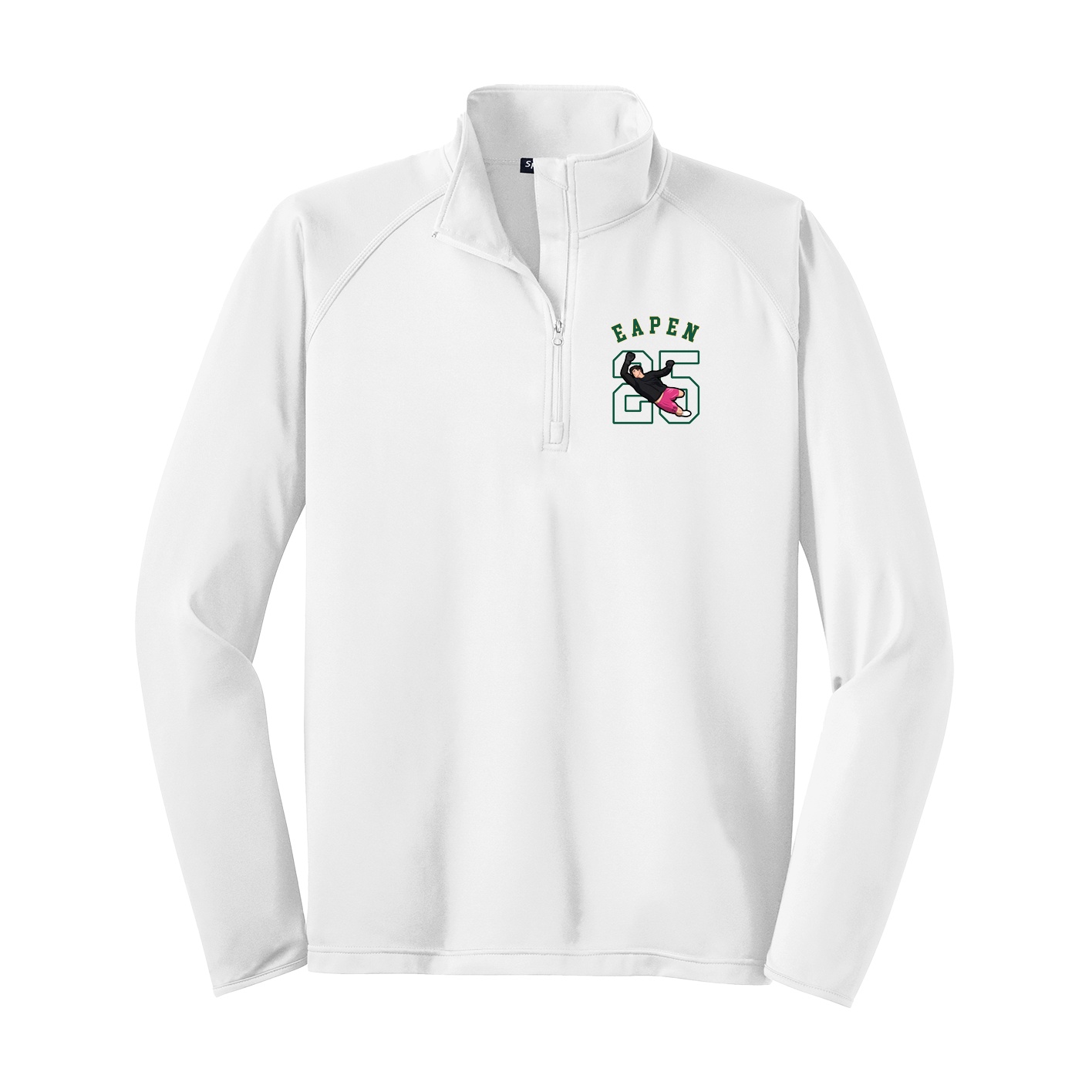 Q-Zip Pullover — Shirsey Arch in White