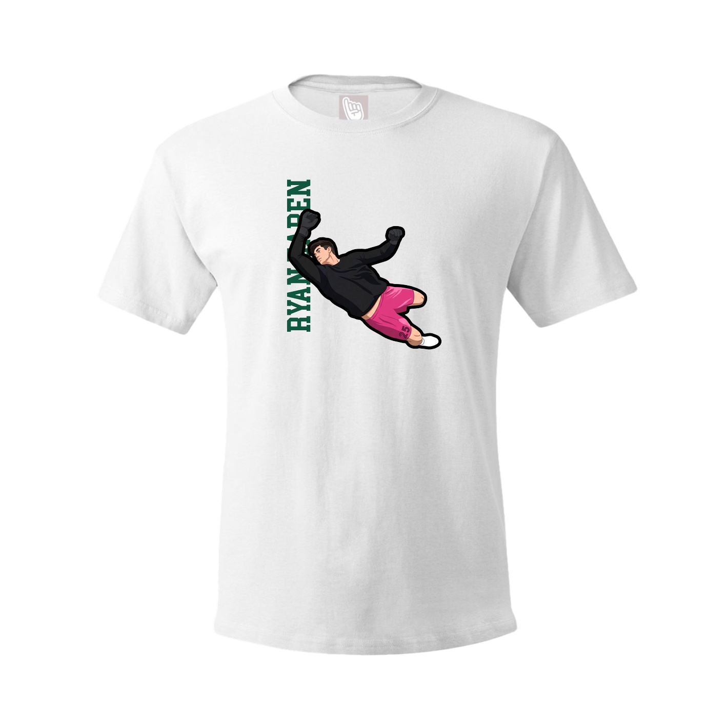 Tee — Name Vertical in White