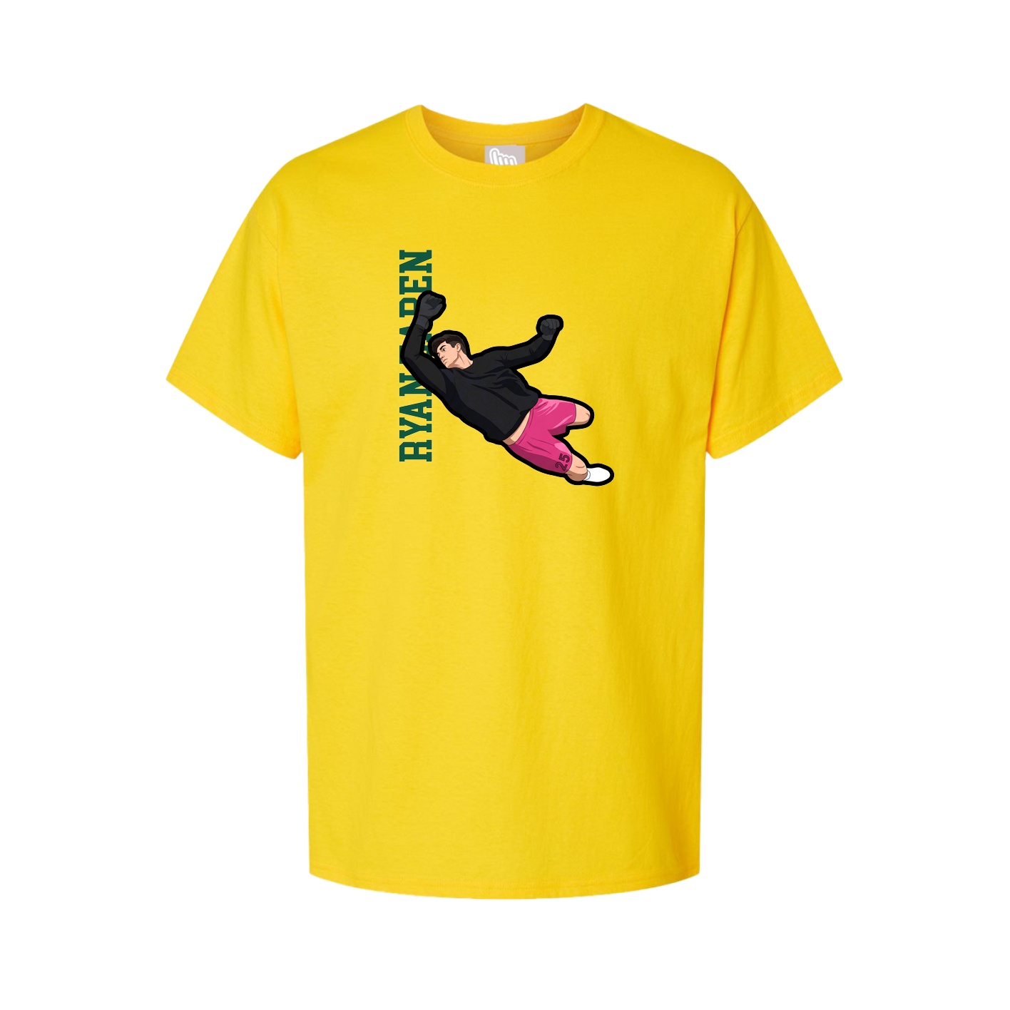 Youth Tee — Name Vertical in Gold