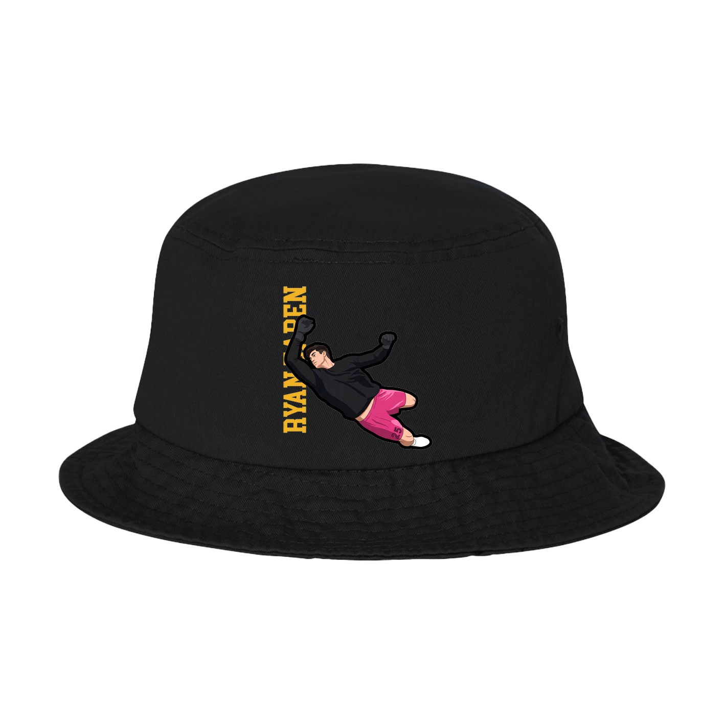 Bucket Cap — Name Vertical in Black