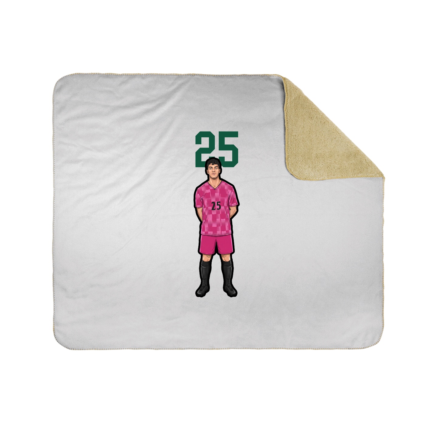 Throw Blanket — Number Top in White