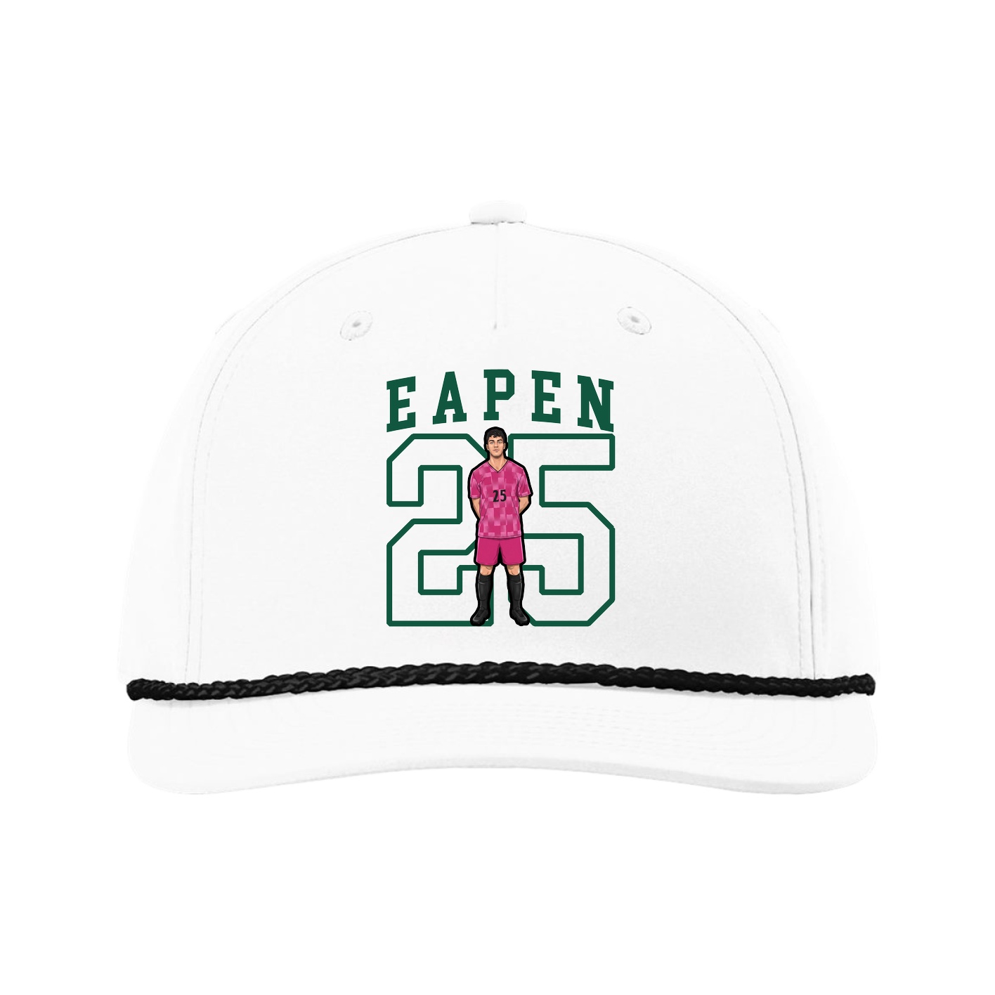 Five-Panel Classic Rope Cap — Shirsey in White