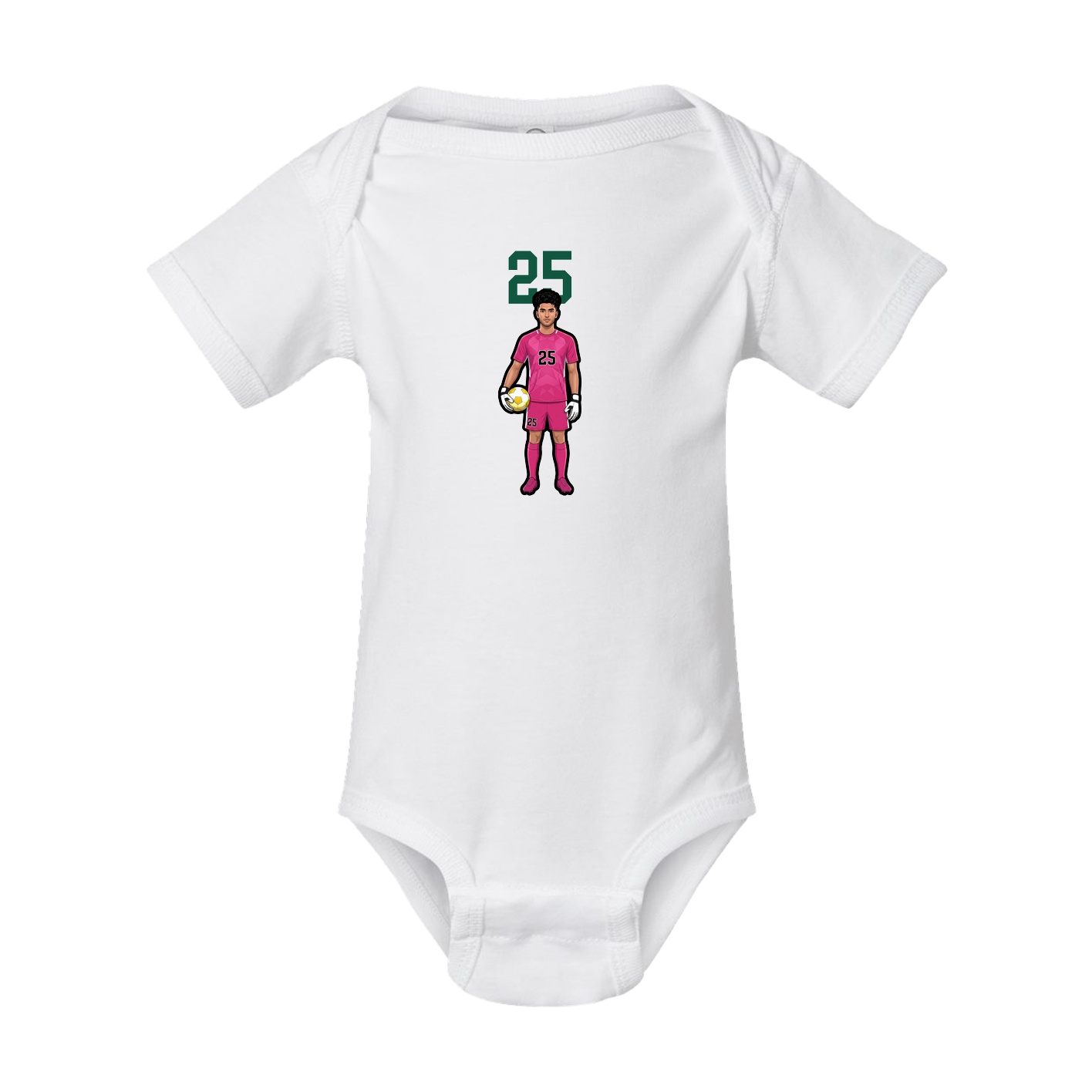 Baby Onesie — Number Top in White