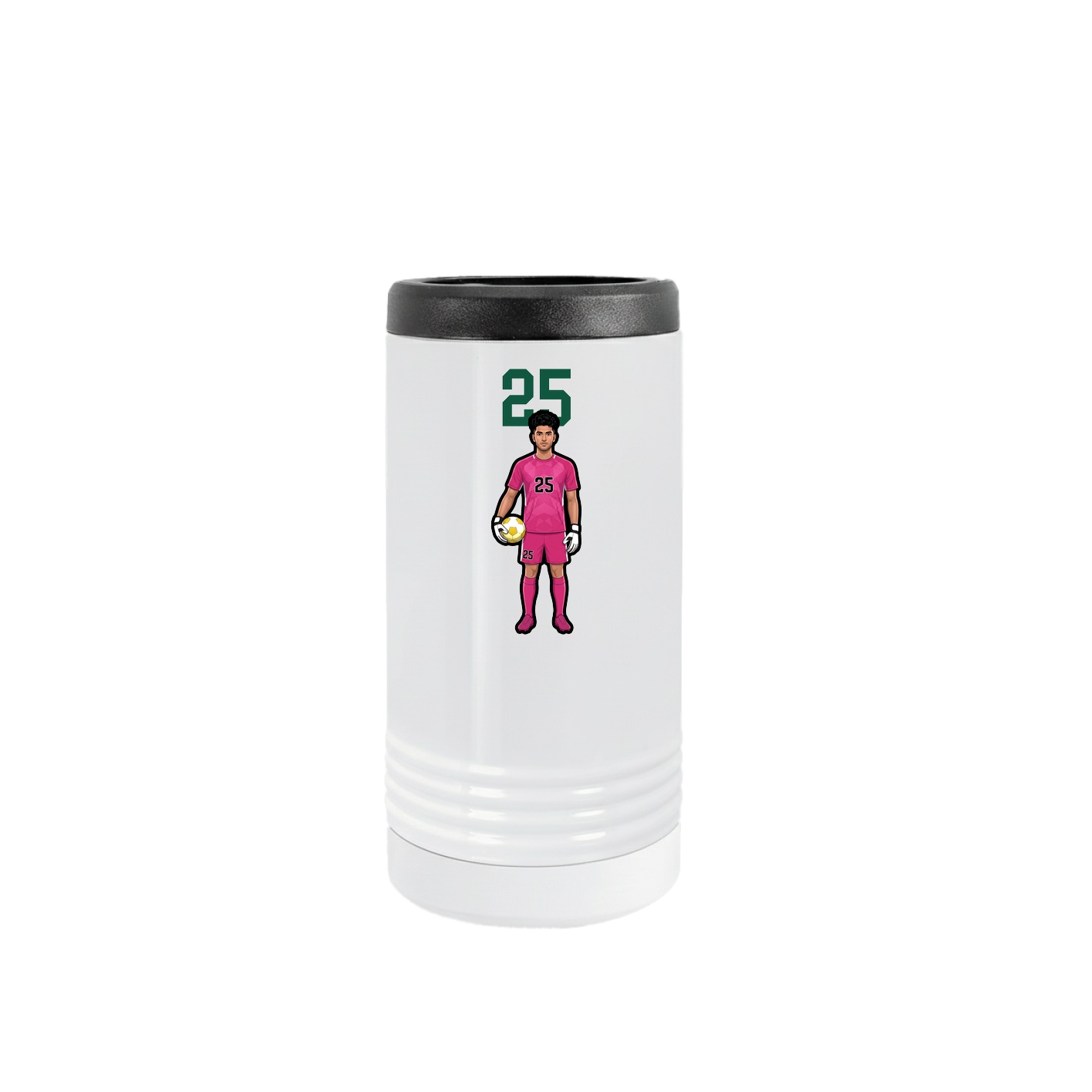 Slim Beverage Holder — Number Top in White