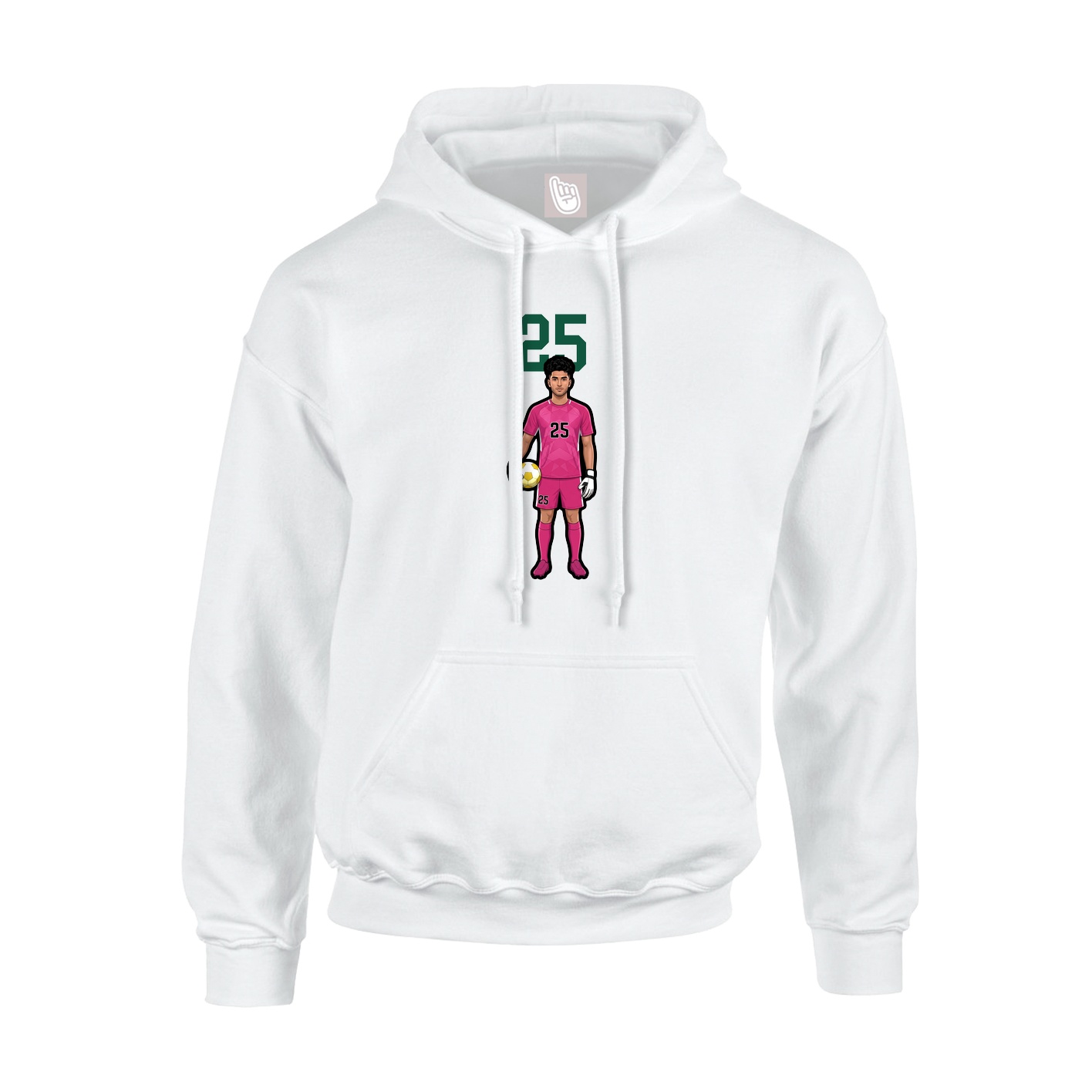 Hoodie — Number Top in White