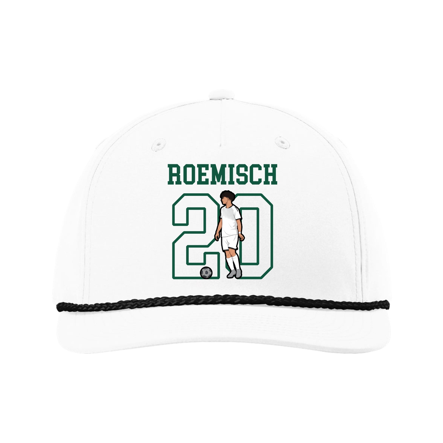 Five-Panel Classic Rope Cap — Shirsey in White